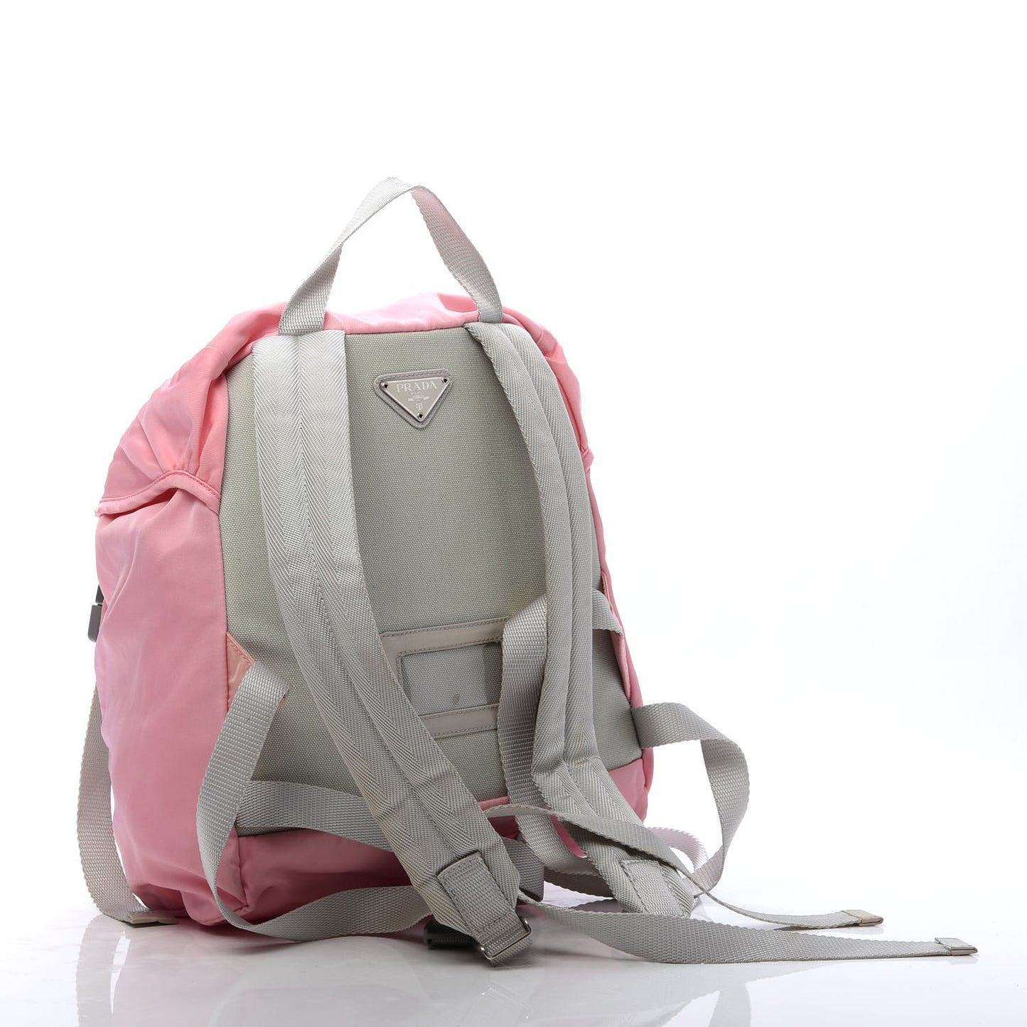 Nylon Vela Double Buckle Backpack Pink