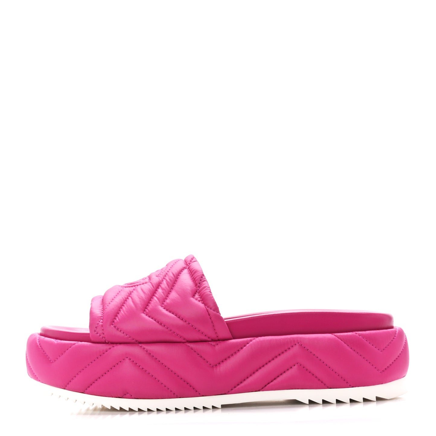 Nylon Cora Matelasse Angelina Platform 55mm Slide Sandals 39.5 Lovely