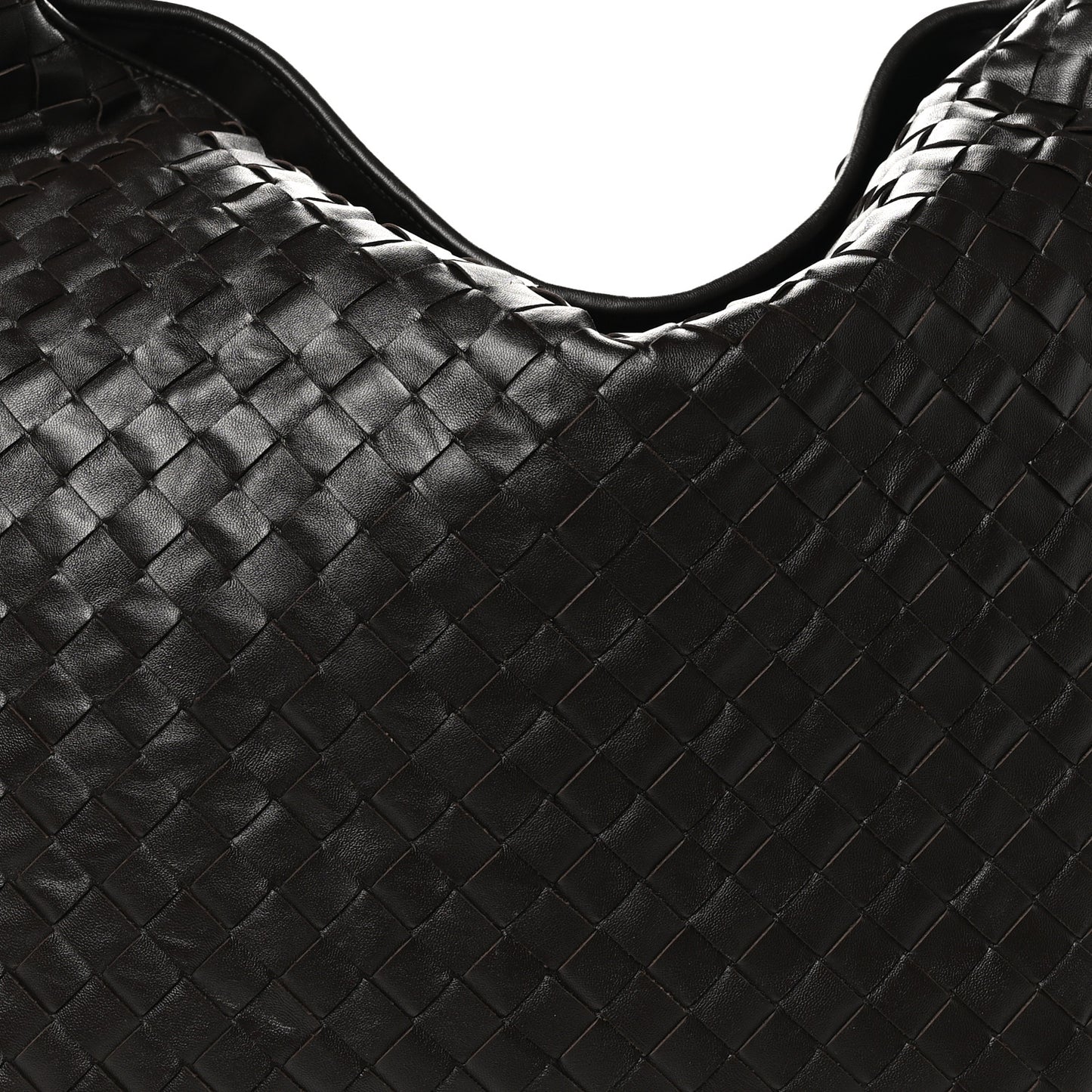 Calfskin Intrecciato Large Hop Ebano