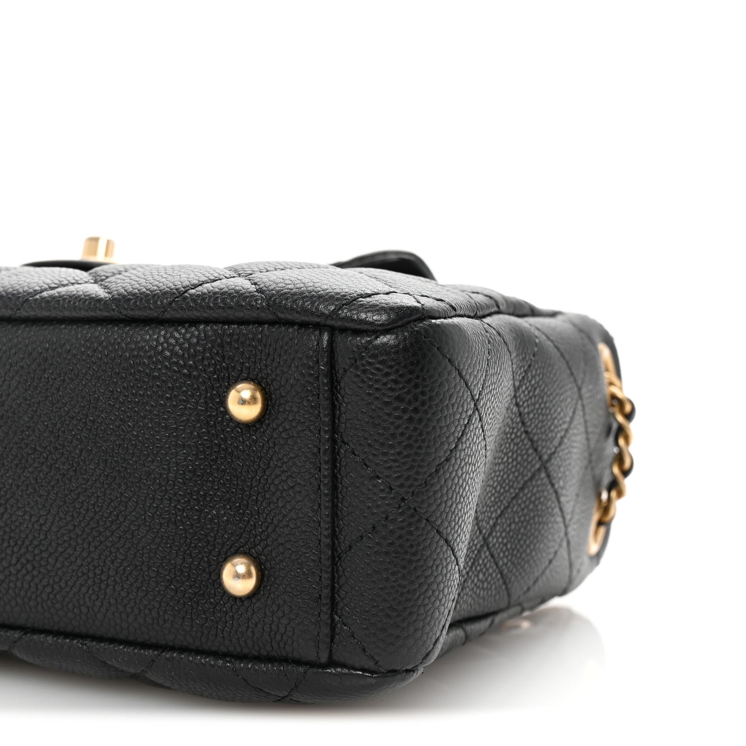 Chanel Caviar Calfskin Quilted Small Top Handle Flap Black 10 of 11