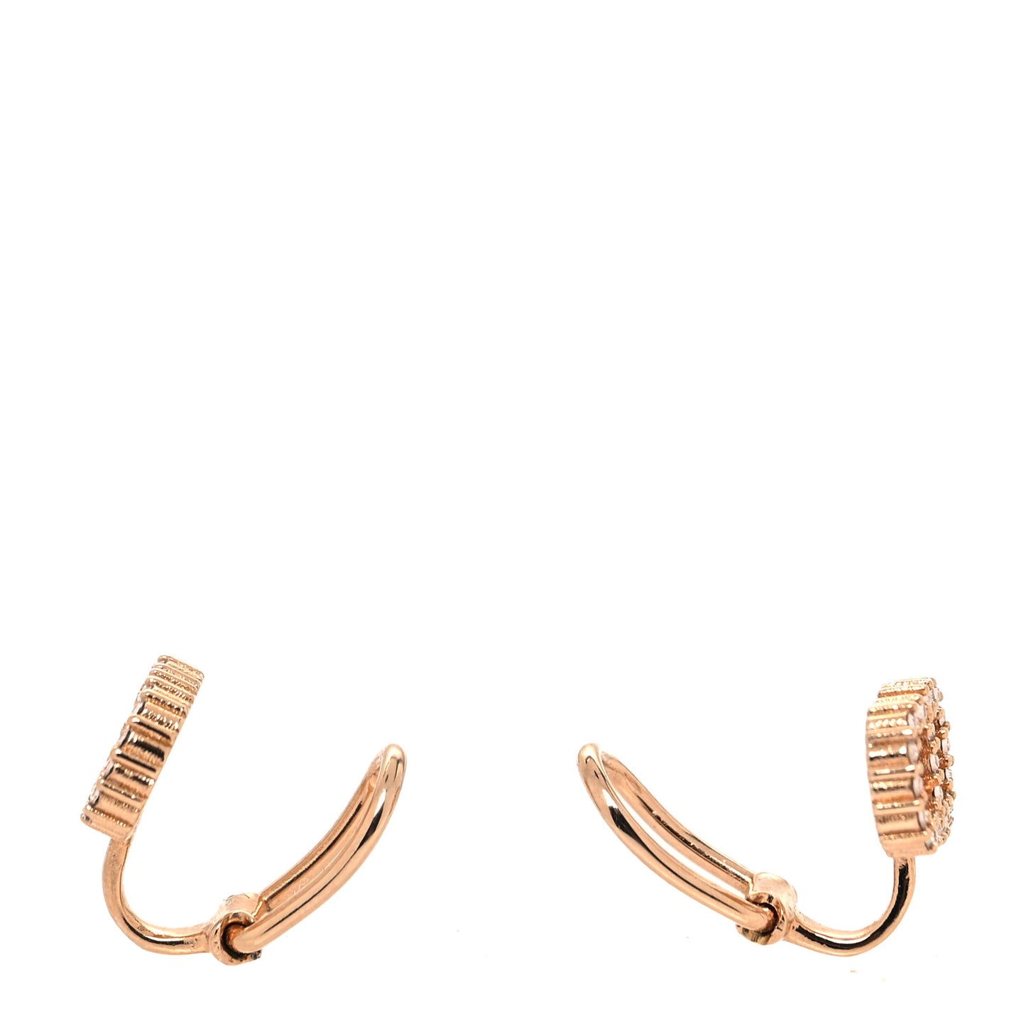 Crystal Clair D Lune Clip On Earrings Rose Gold
