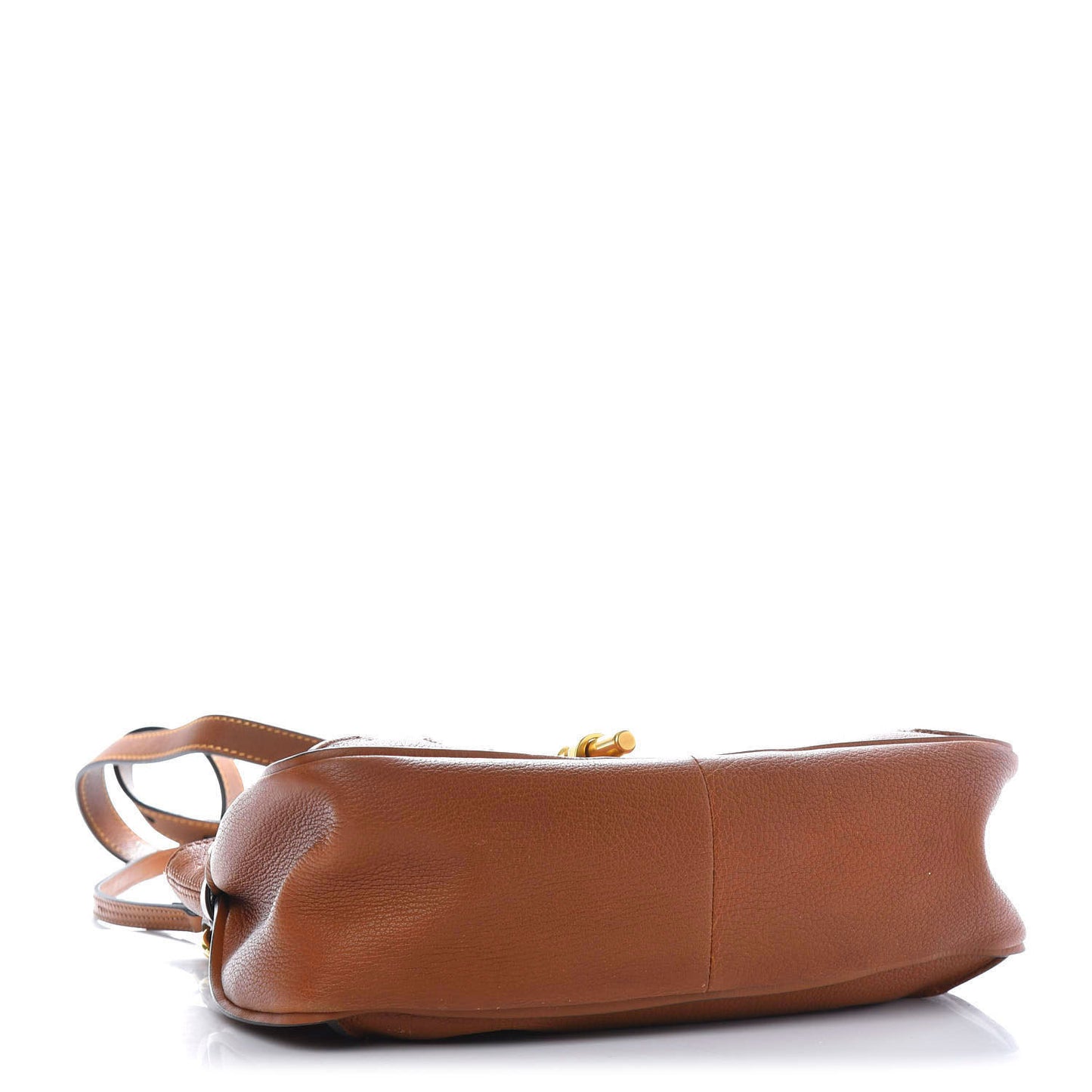 Grained Lambskin Small Lexa Shoulder Bag Mustard Brown
