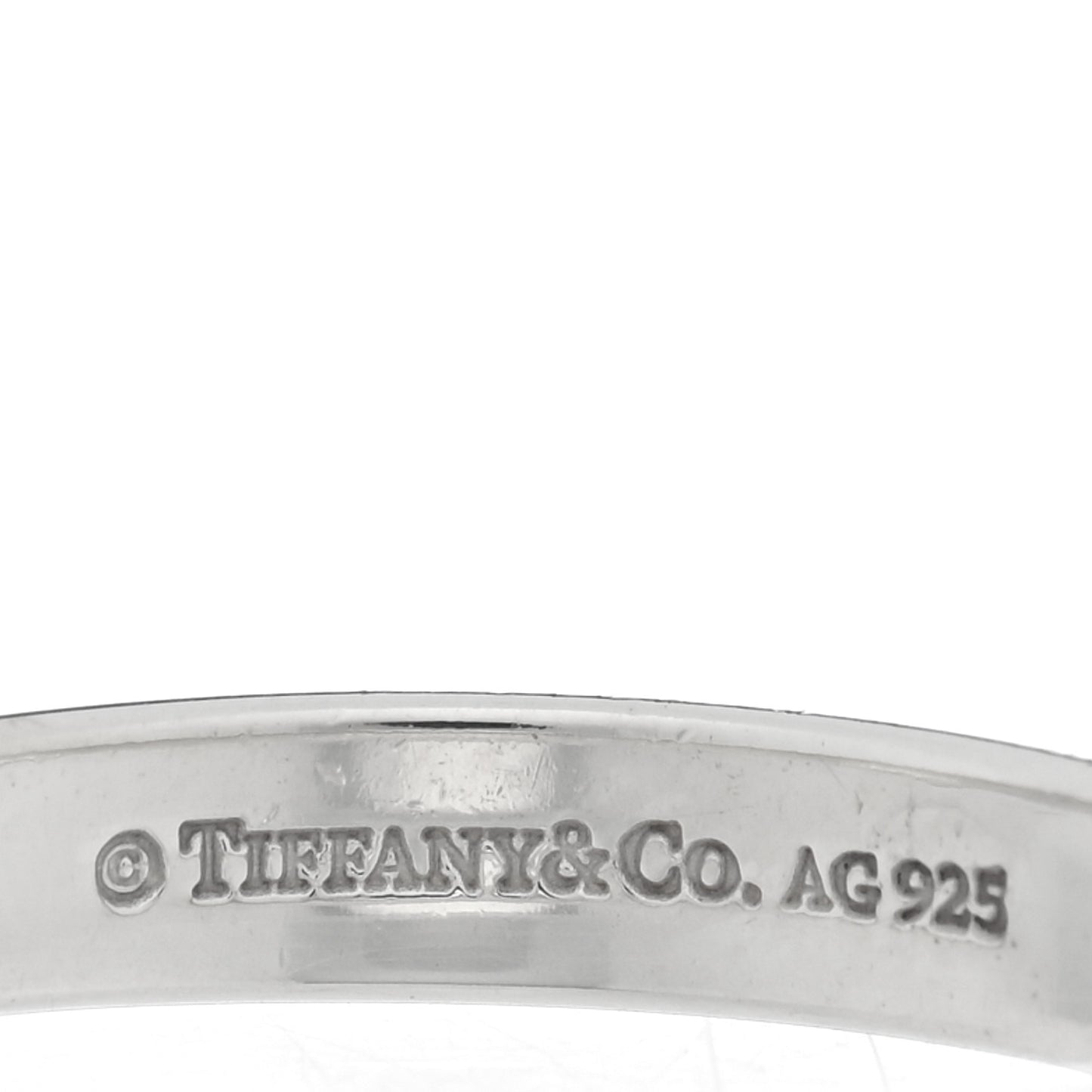 Sterling Silver Enamel Return to Tiffany Double Heart Ring 52 6 Blue