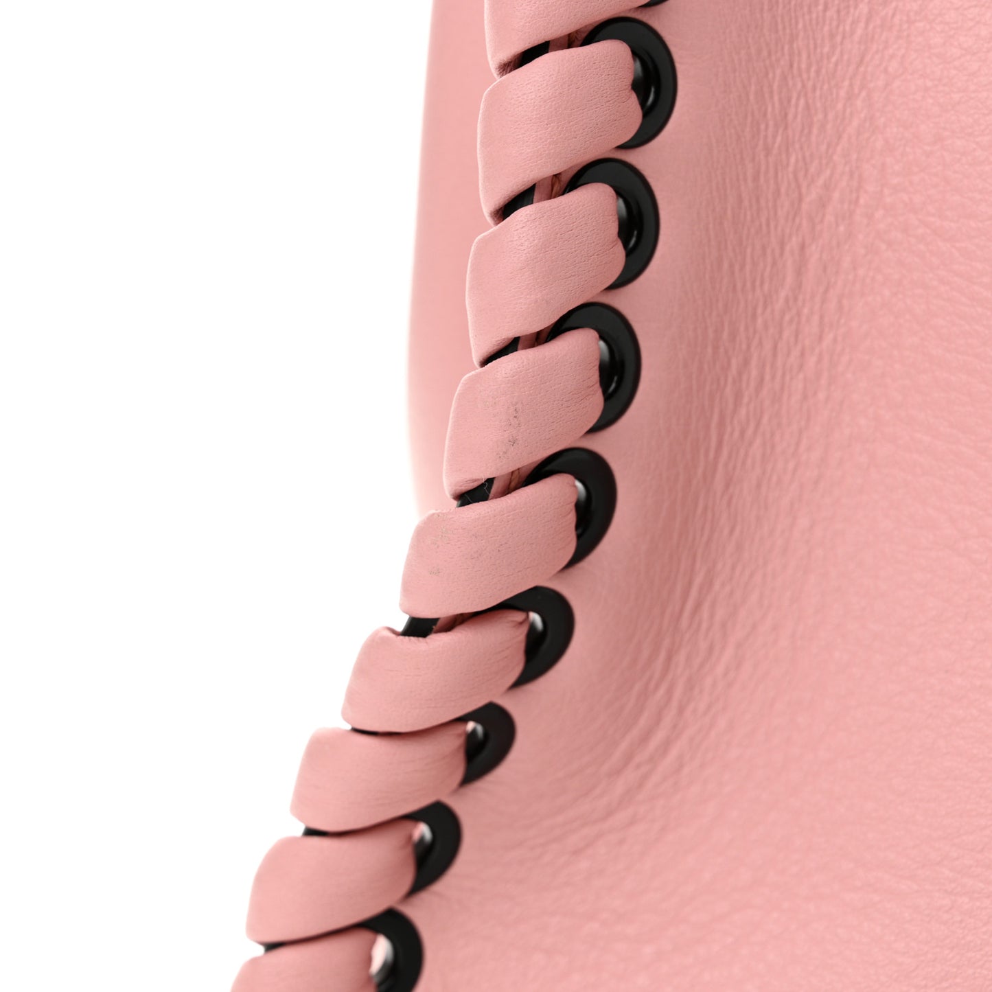 Vitello Seta Lace Up Medium Peekaboo Iconic Satchel Bubblegum