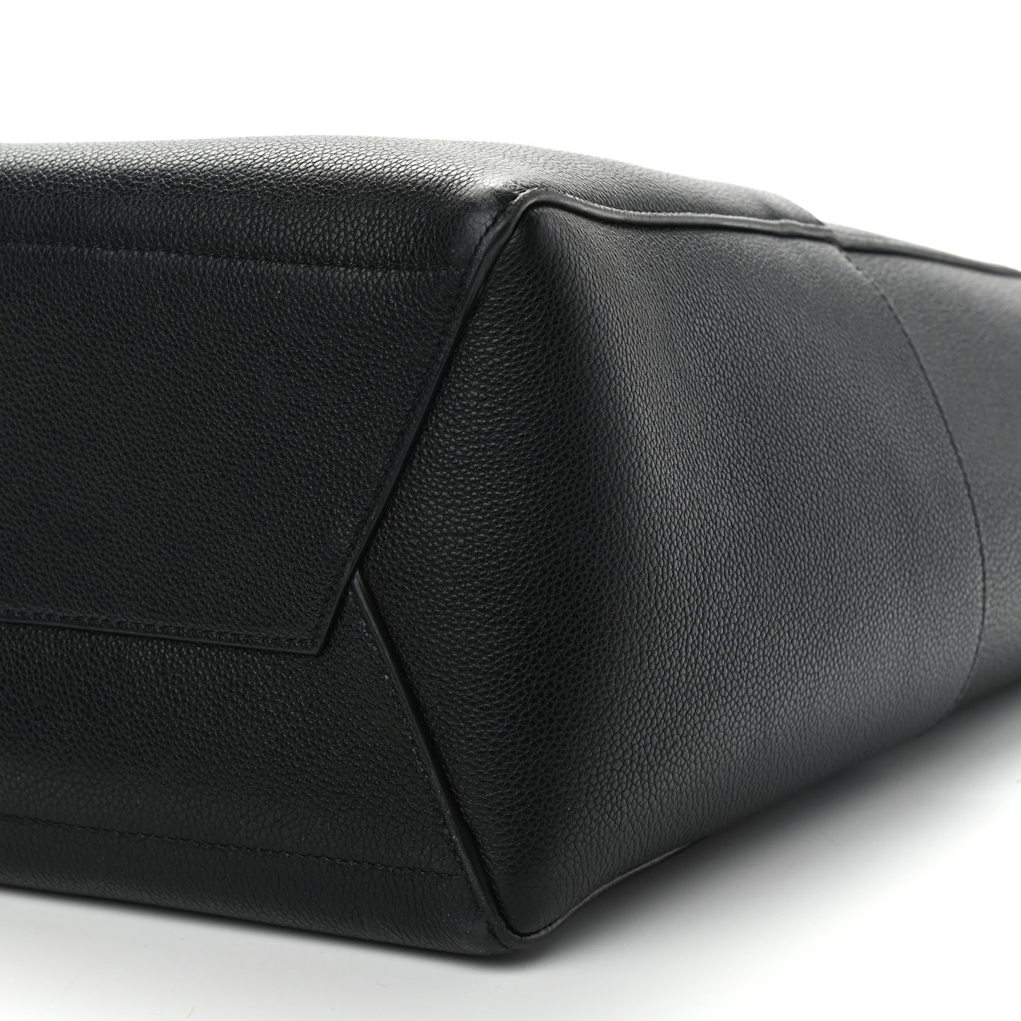 Soft Grained Calfskin Sangle Bucket Bag Black