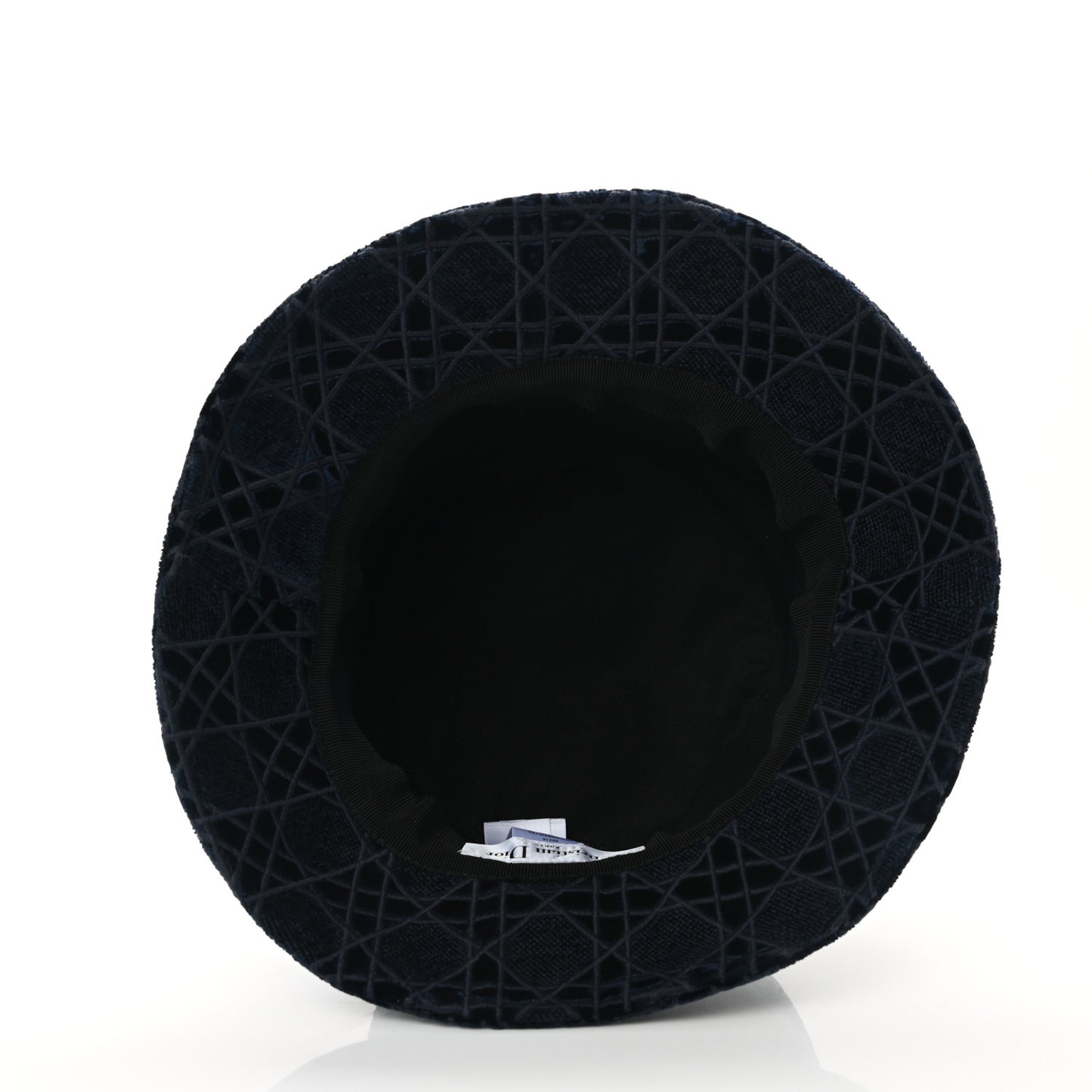 Velvet Cannage Bucket Hat 58 Blue