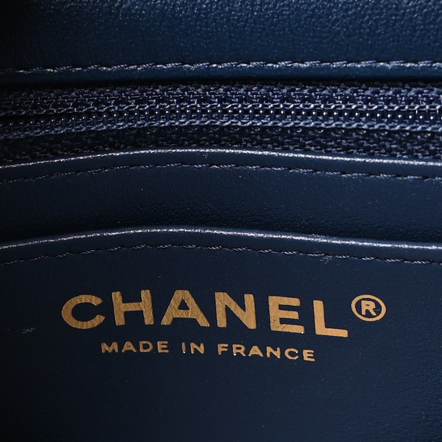 Chanel Printed Denim Quilted Mini Rectangular Flap Dark Blue 6 of 11