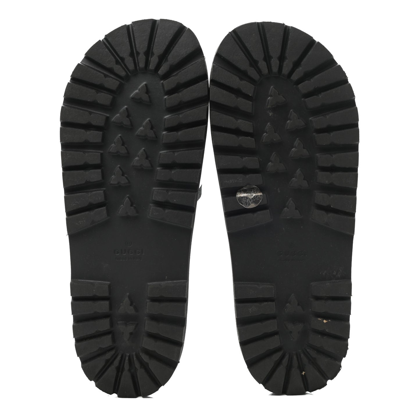 Rubber Web Mens Lug Sole Slide Sandals 9 Black Green Red