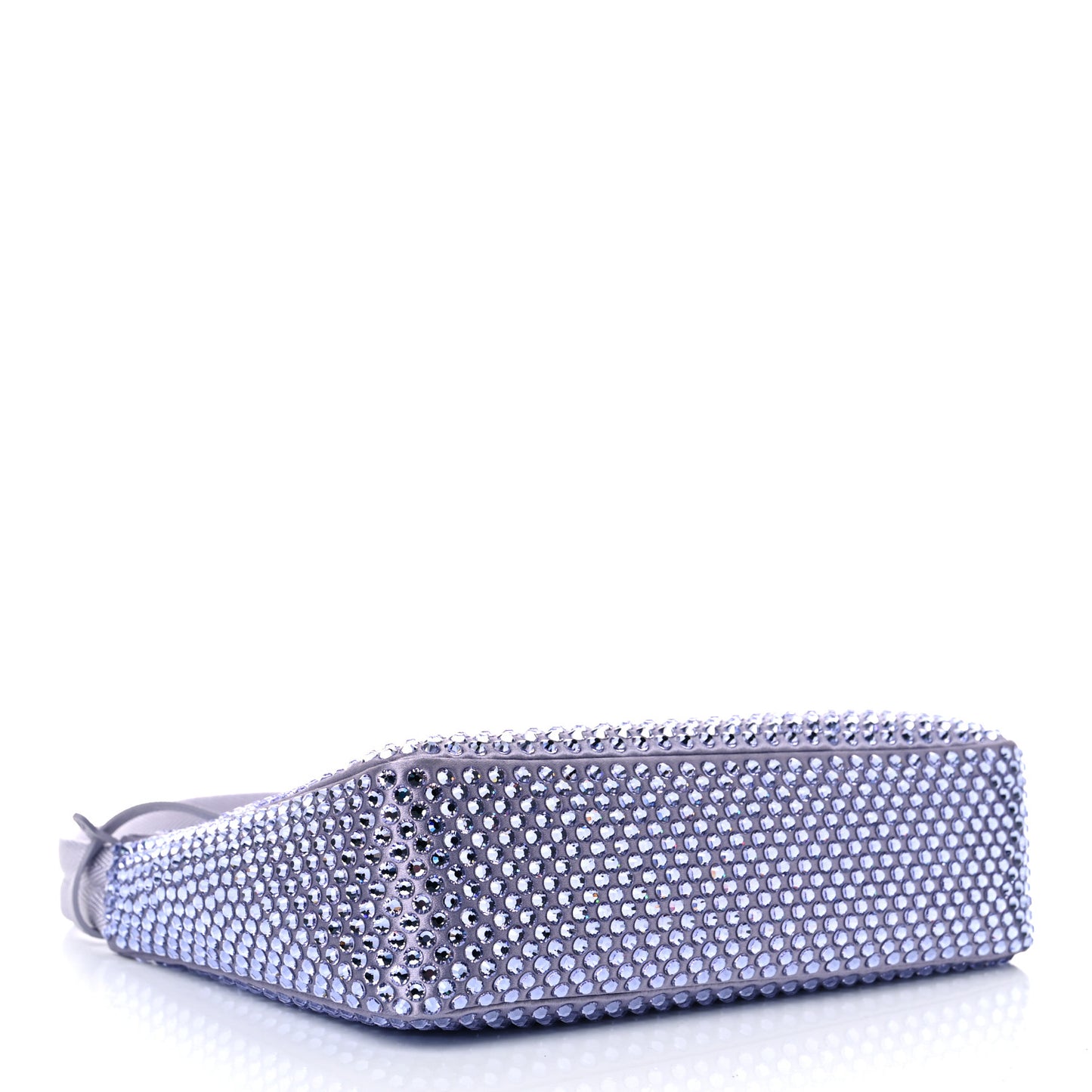 Satin Crystal Mini Re-Edition 2000 Bag Glicine