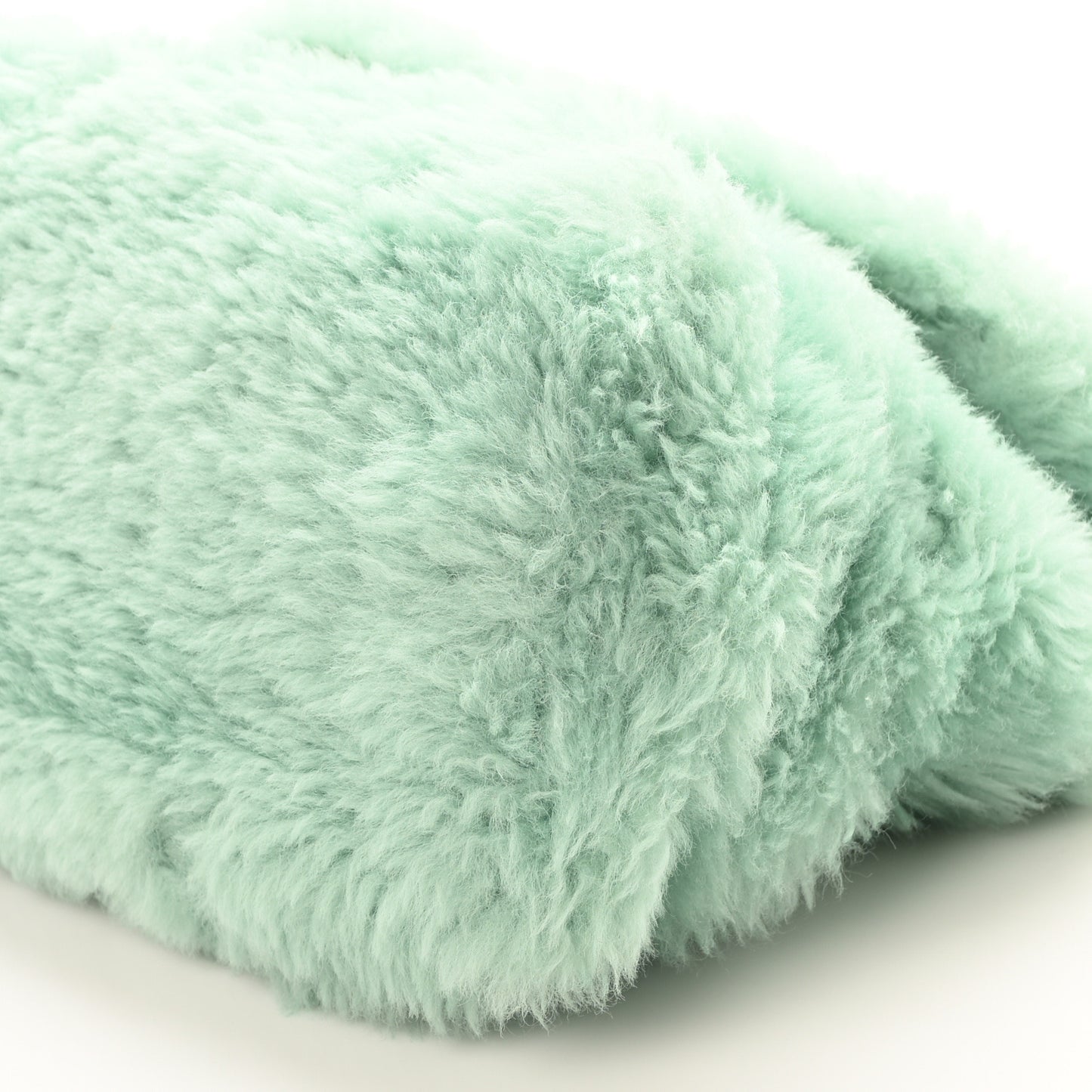 Merino Shearling Lambskin Quilted Small Loulou Puffer Monogram Chain Satchel Iced Mint