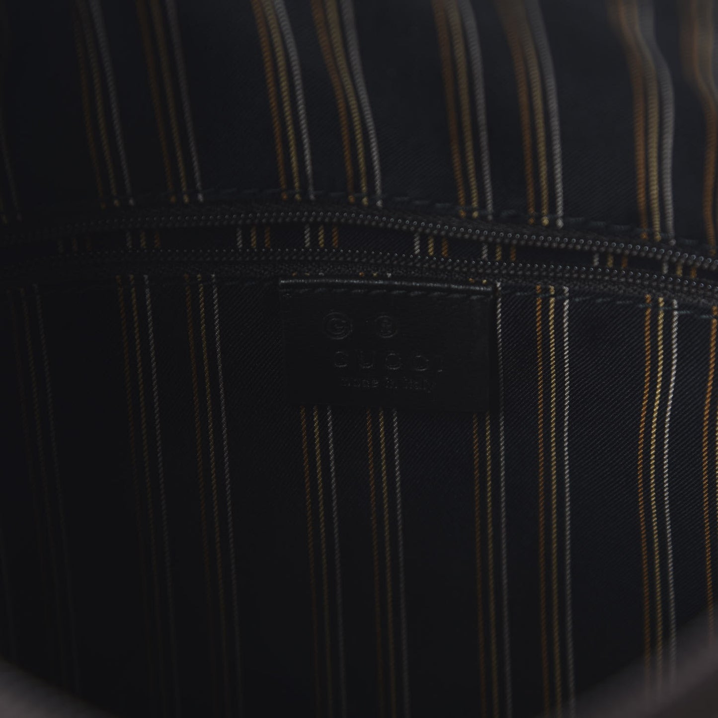 Guccissima Trim Canvas Hobo Dark Brown