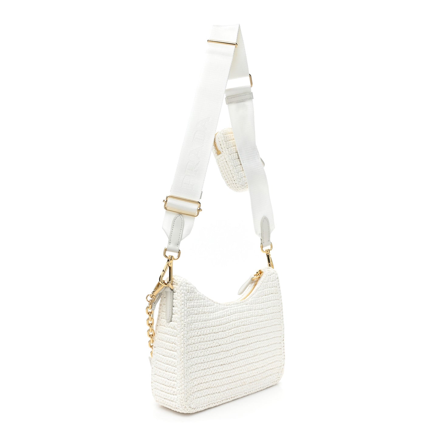 Yarn Raffia Effect Crochet Re-Edition 2005 Shoulder Bag White