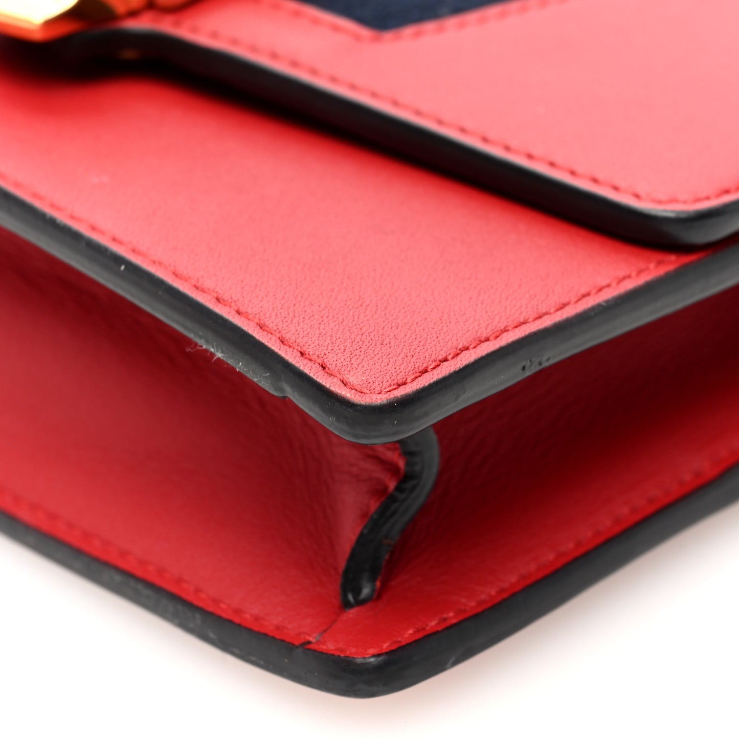 Calfskin Super Mini Sylvie Chain Shoulder Bag Hibiscus Red