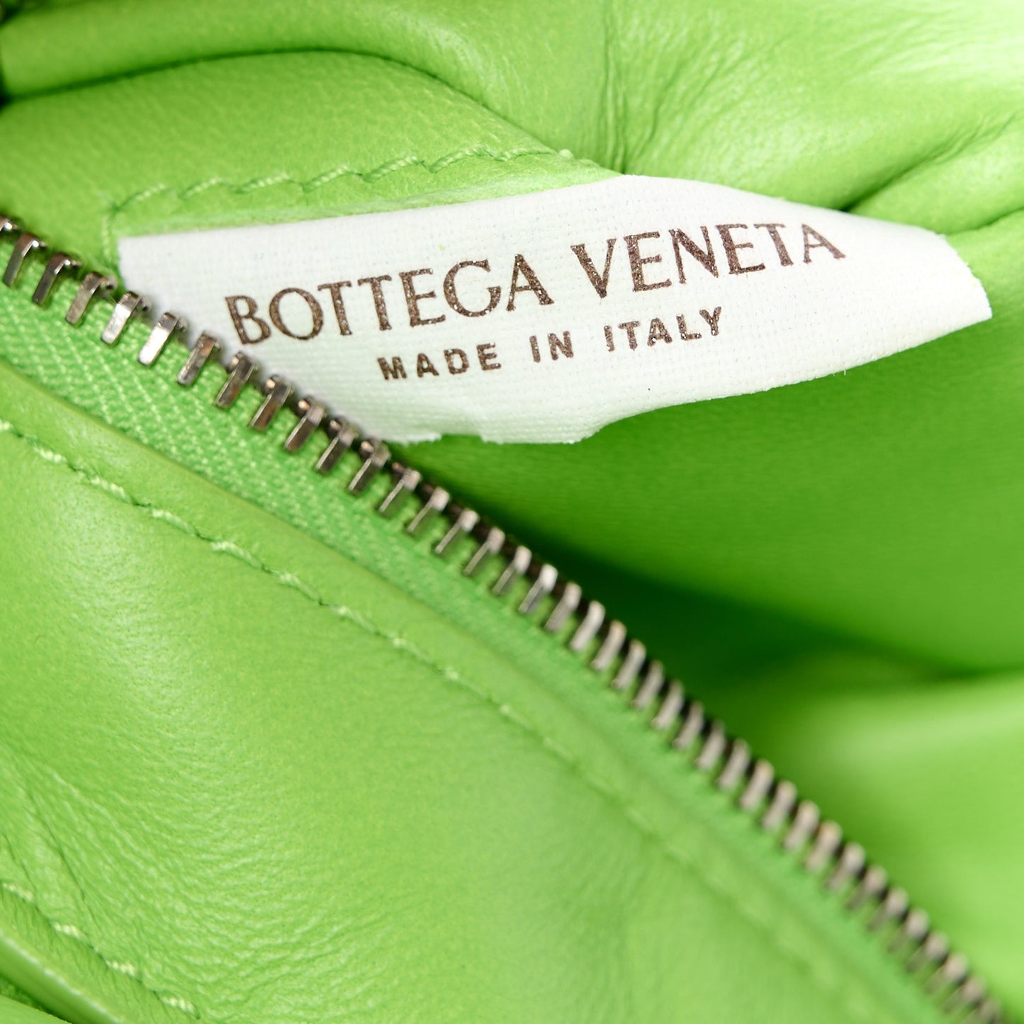 Nappa Maxi Intreccio Padded Cassette Crossbody Bag Acid Green