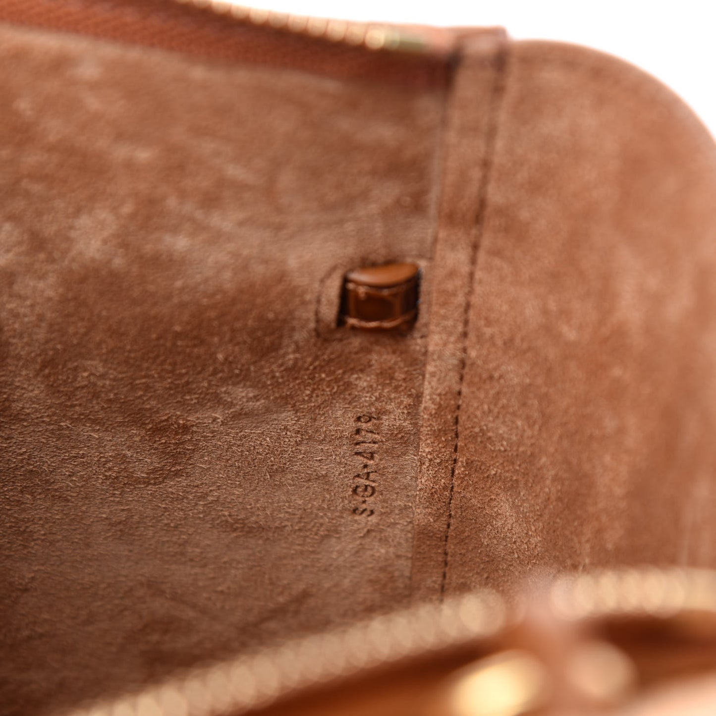 Calfskin Crocodile Embossed Nano Belt Bag Camel