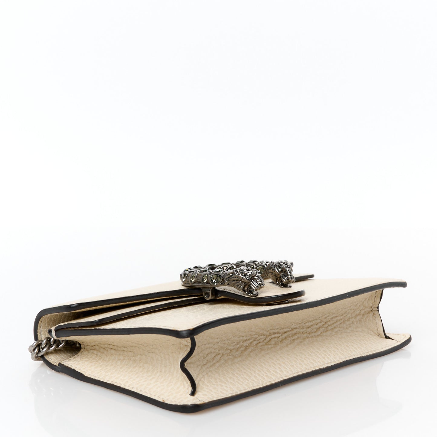 Dollar Calfskin Crystal Super Mini Dionysus Shoulder Bag Mystic White Black Diamond
