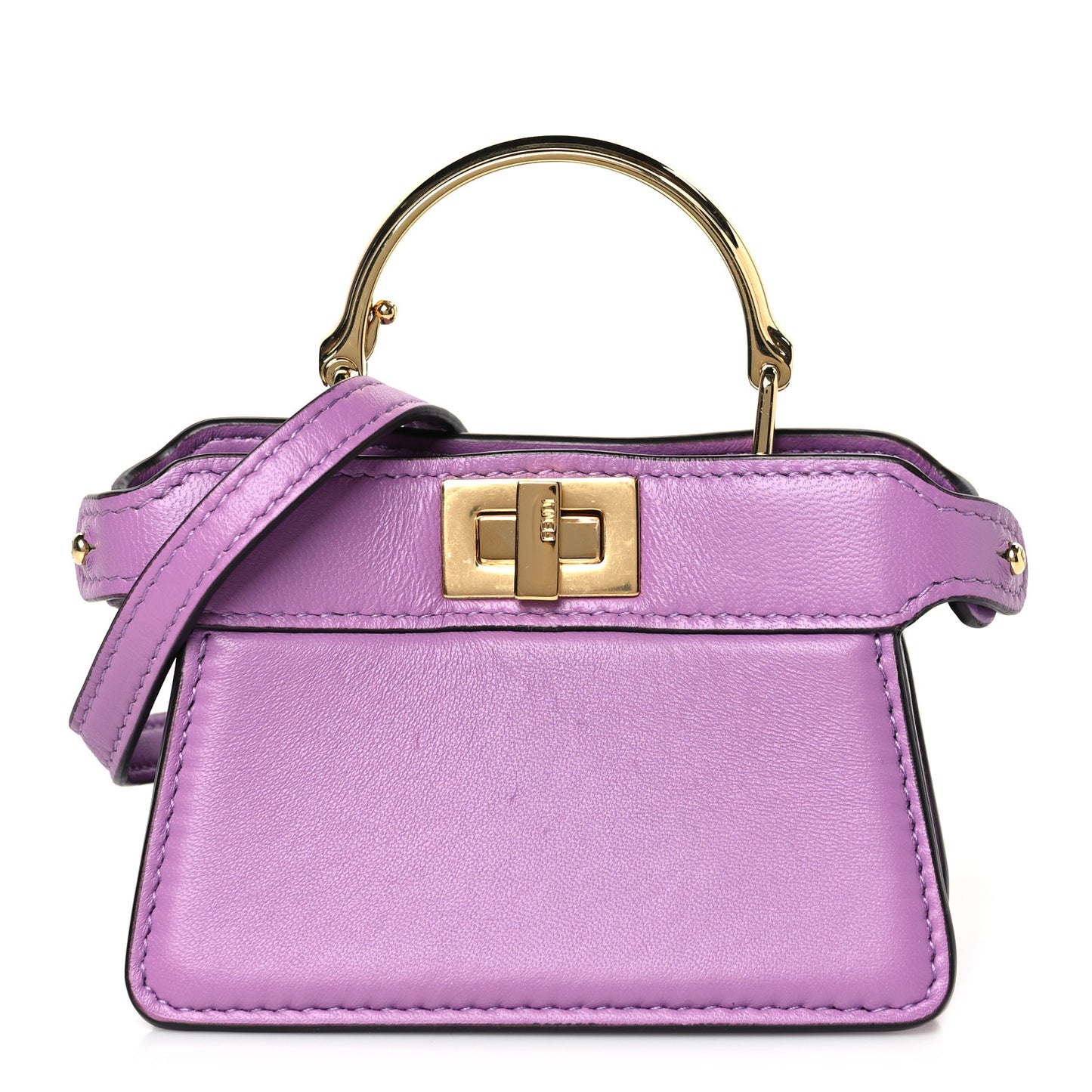 Shiny Nappa Nano Peekaboo Maxi Handle Satchel Agapanto