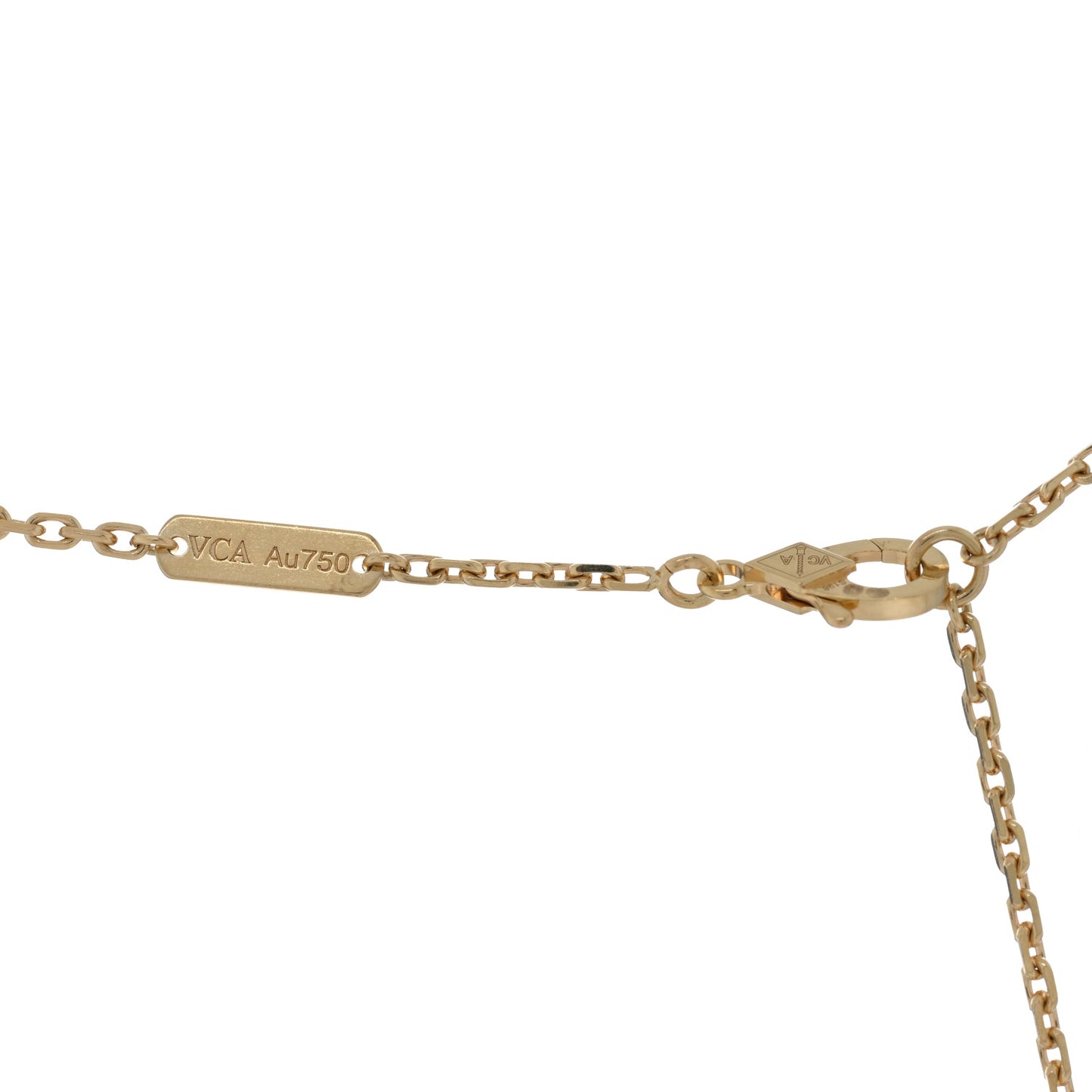 18K Yellow Gold Guilloche Magic Alhambra Long Necklace