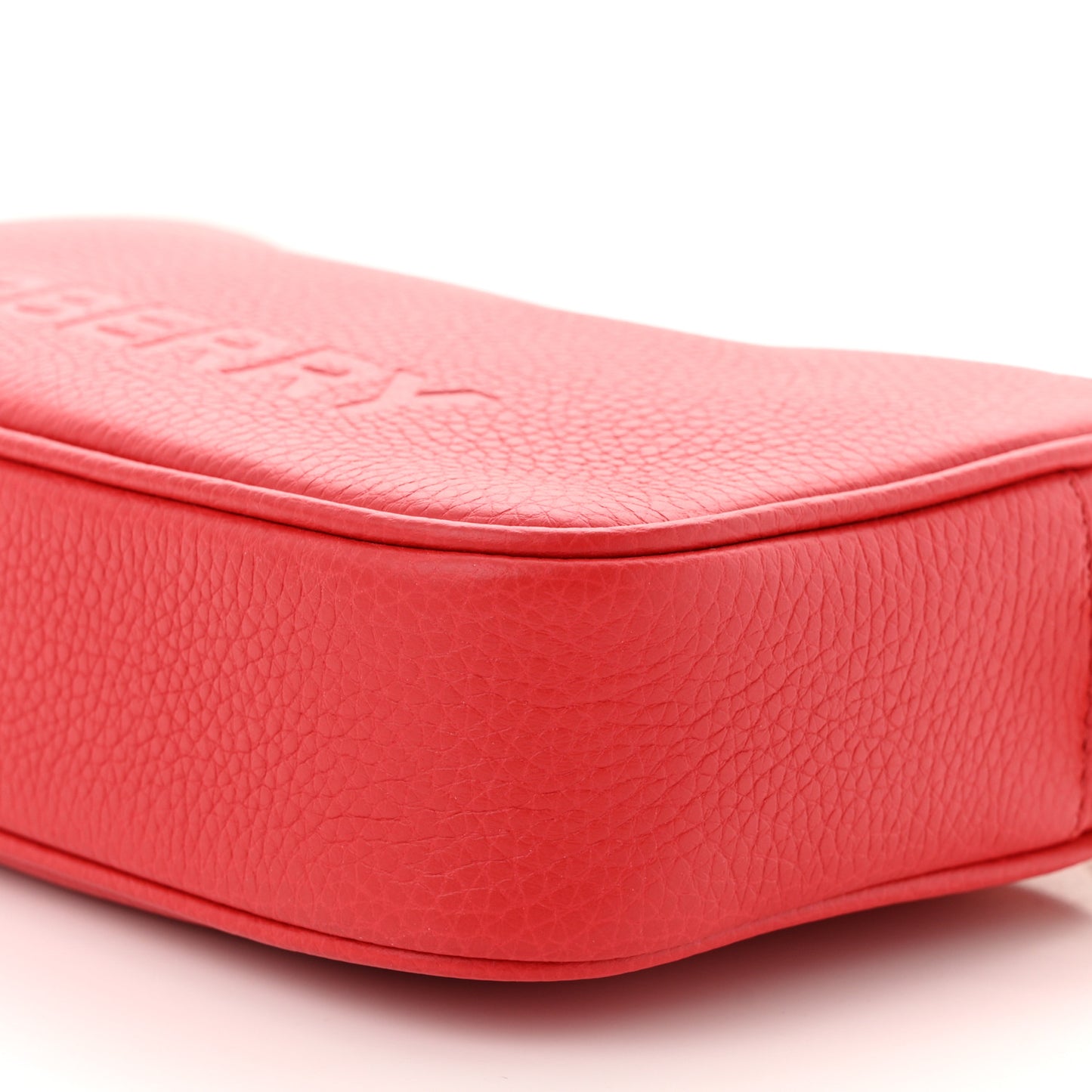 Calfskin Monogram Embossed Small Elongated Camera Bag Red