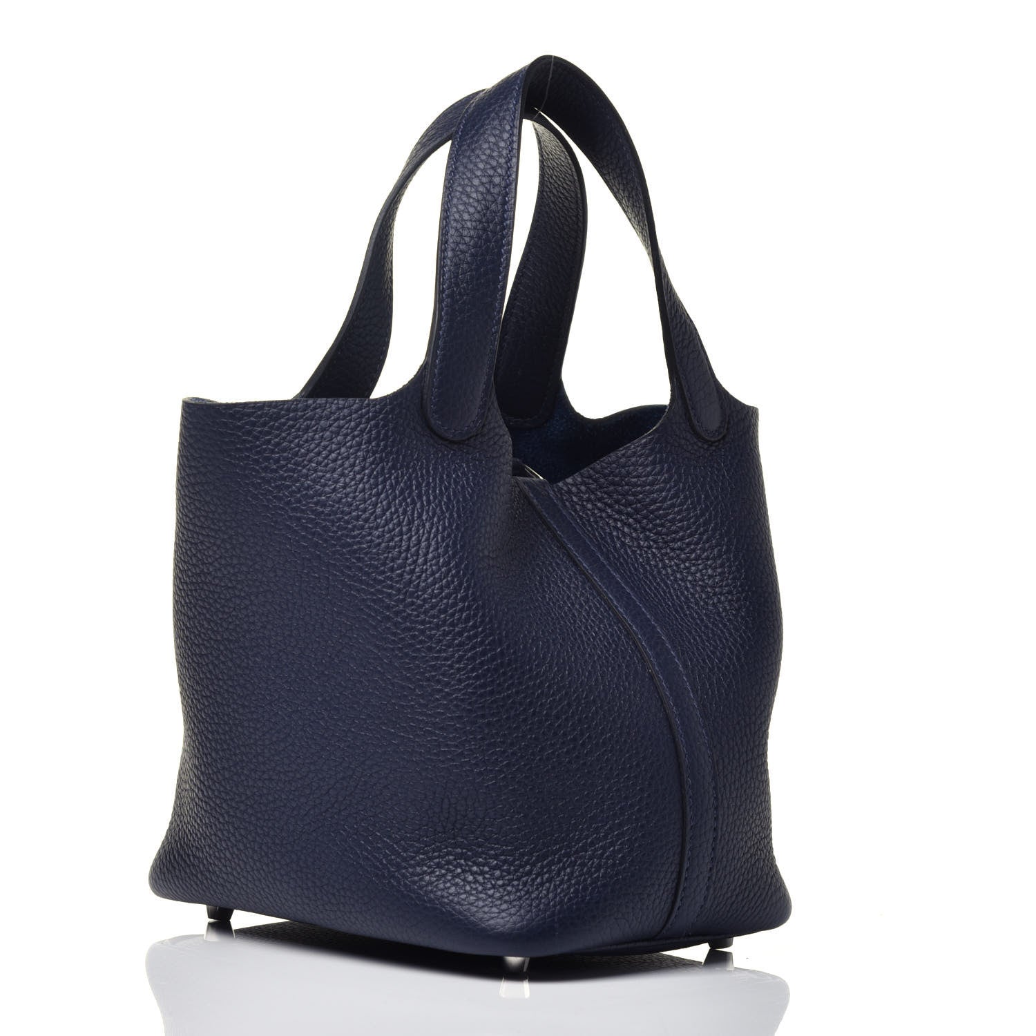 Hermes Taurillon Clemence Picotin Lock 18 PM Bleu Nuit 3 of 8