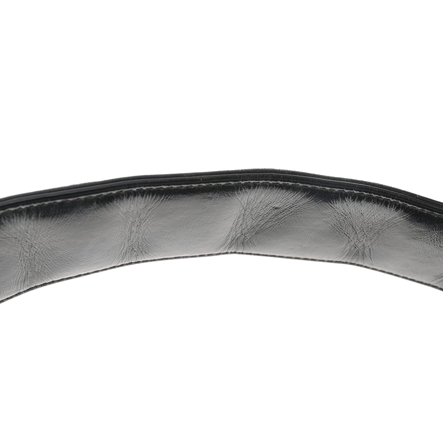 Calfskin Wool Felt Embossed Small Gabrielle Logo Hobo Black