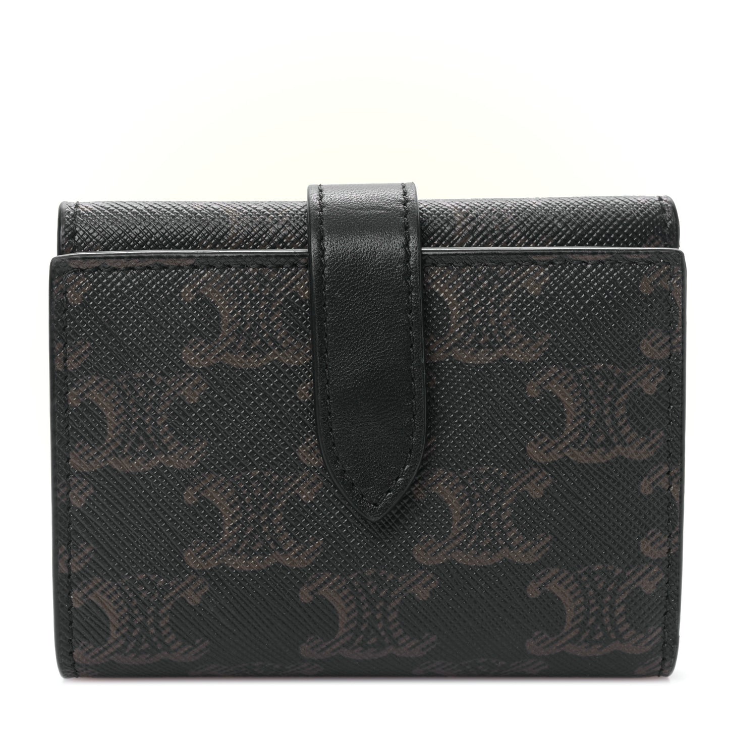 Canvas Triomphe Medium Strap Wallet Black