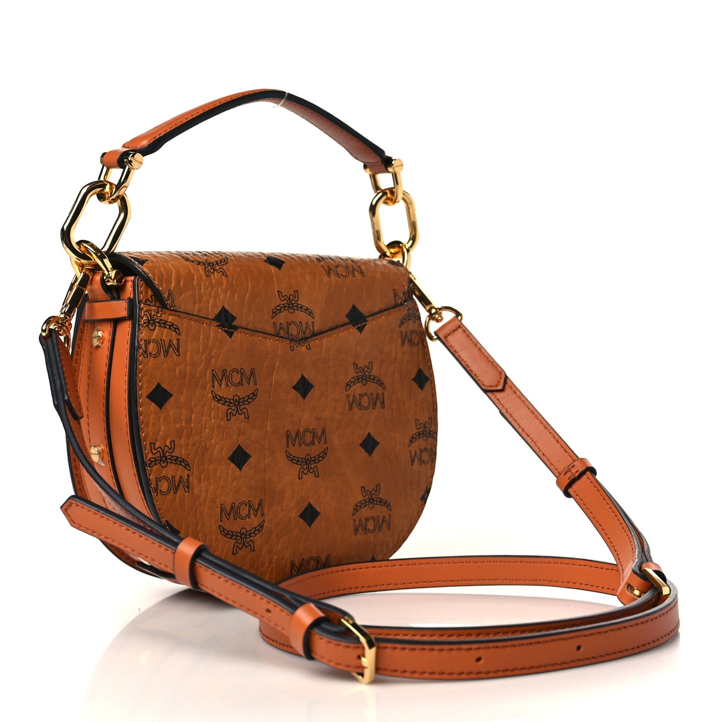 Visetos Mini Tracy Shoulder Bag Cognac