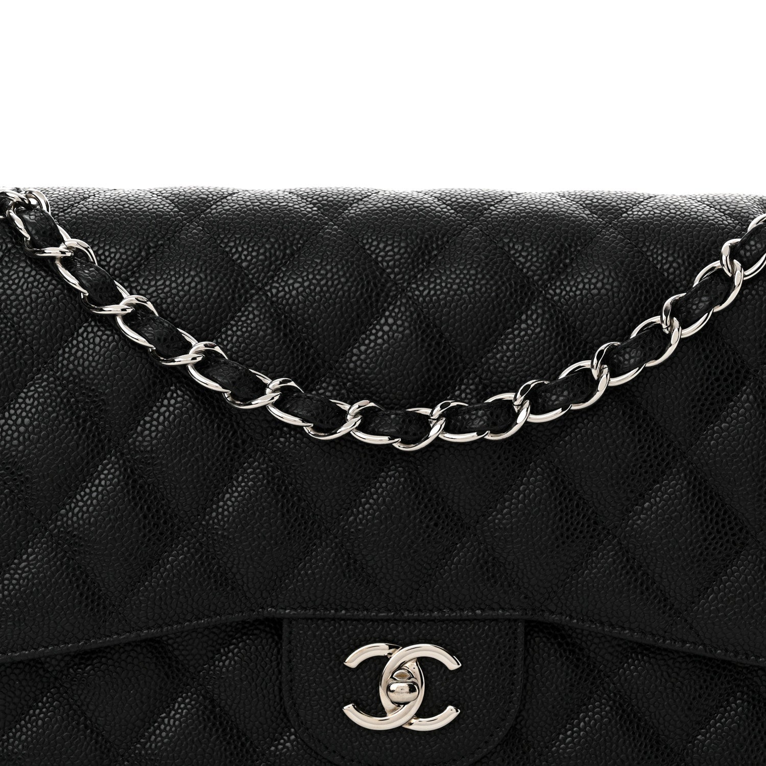 Chanel Caviar Quilted Jumbo Double Flap Black 8 of 13