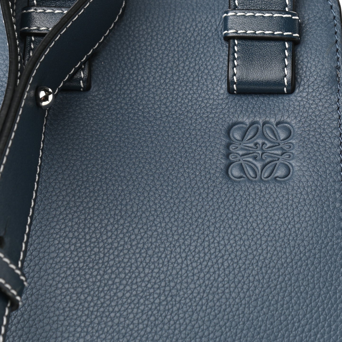 Calfskin Large Hammock Shoulder Bag Marine