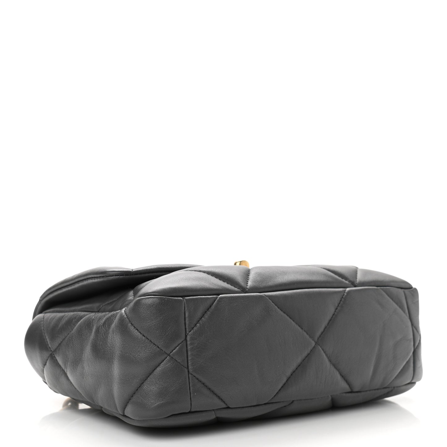 Lambskin Quilted Medium Chanel 19 Flap Dark Grey