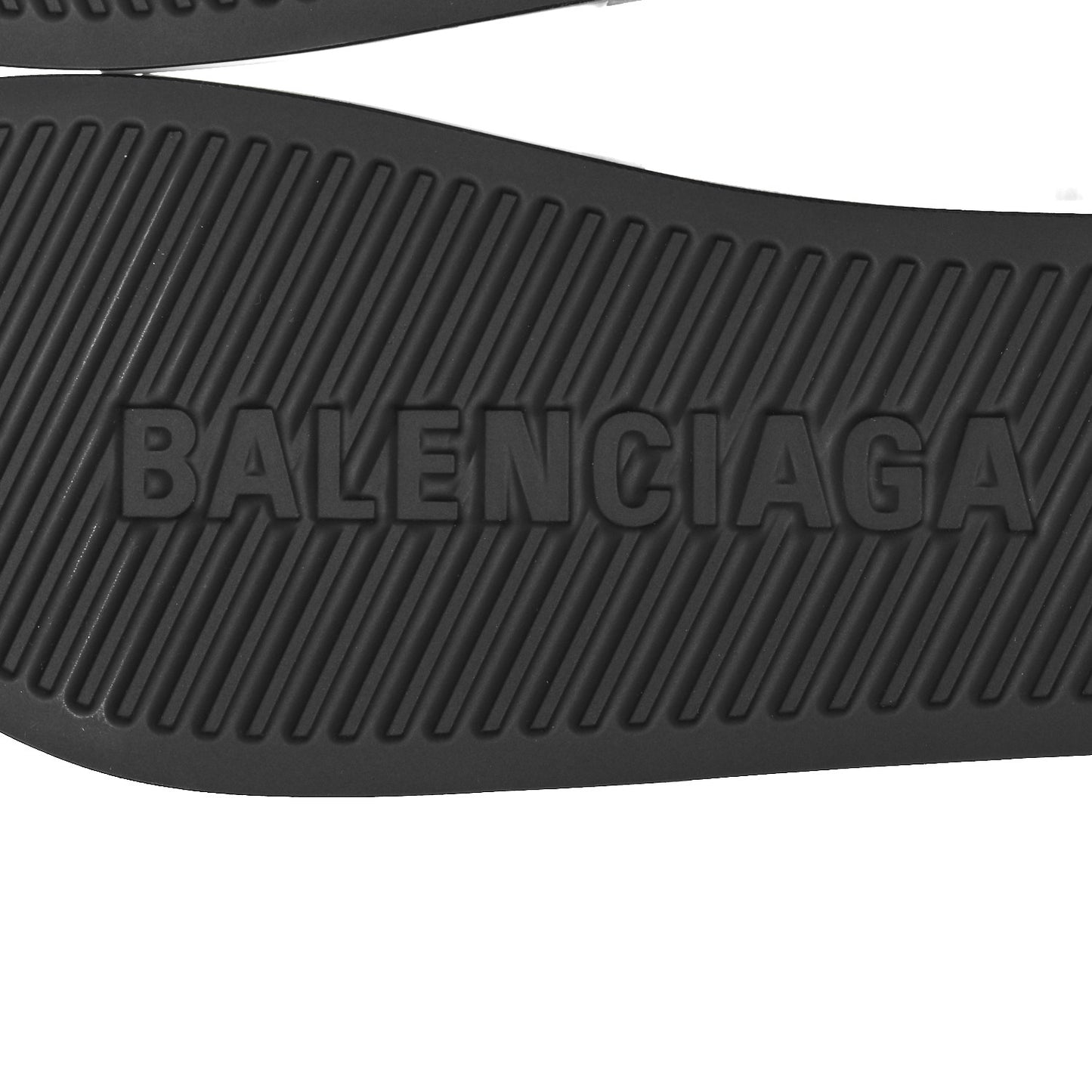 Rubber Womens Logo Pool Slide Sandals 39 Black White