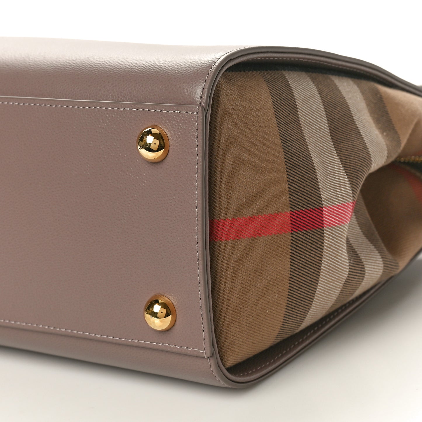 Calfskin Mega Check Banwell Tote Grey Mink