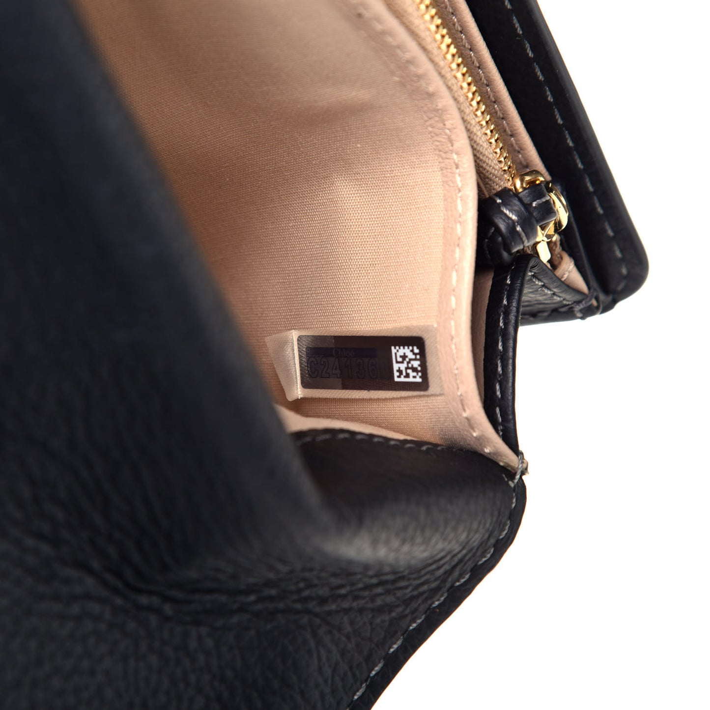 Calfskin Marcie Continental Flap Wallet Black