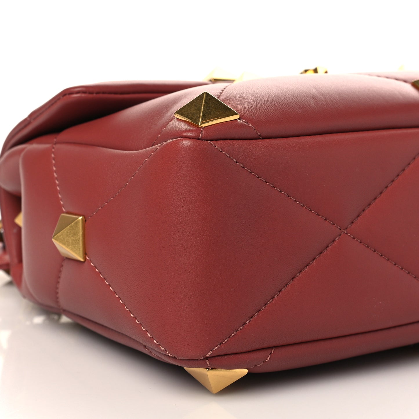 Nappa Large Roman Stud Shoulder Bag Gingerbread