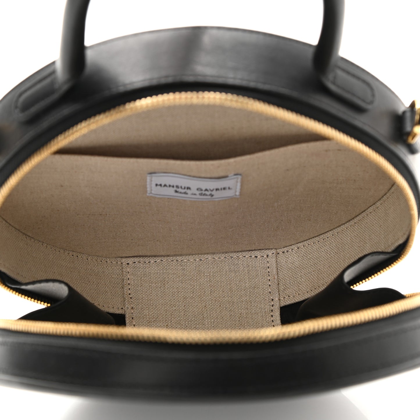 Calfskin Circle Crossbody Bag Black