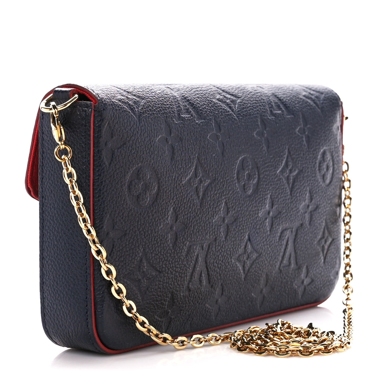Empreinte Pochette Felicie Chain Wallet Marine Rouge