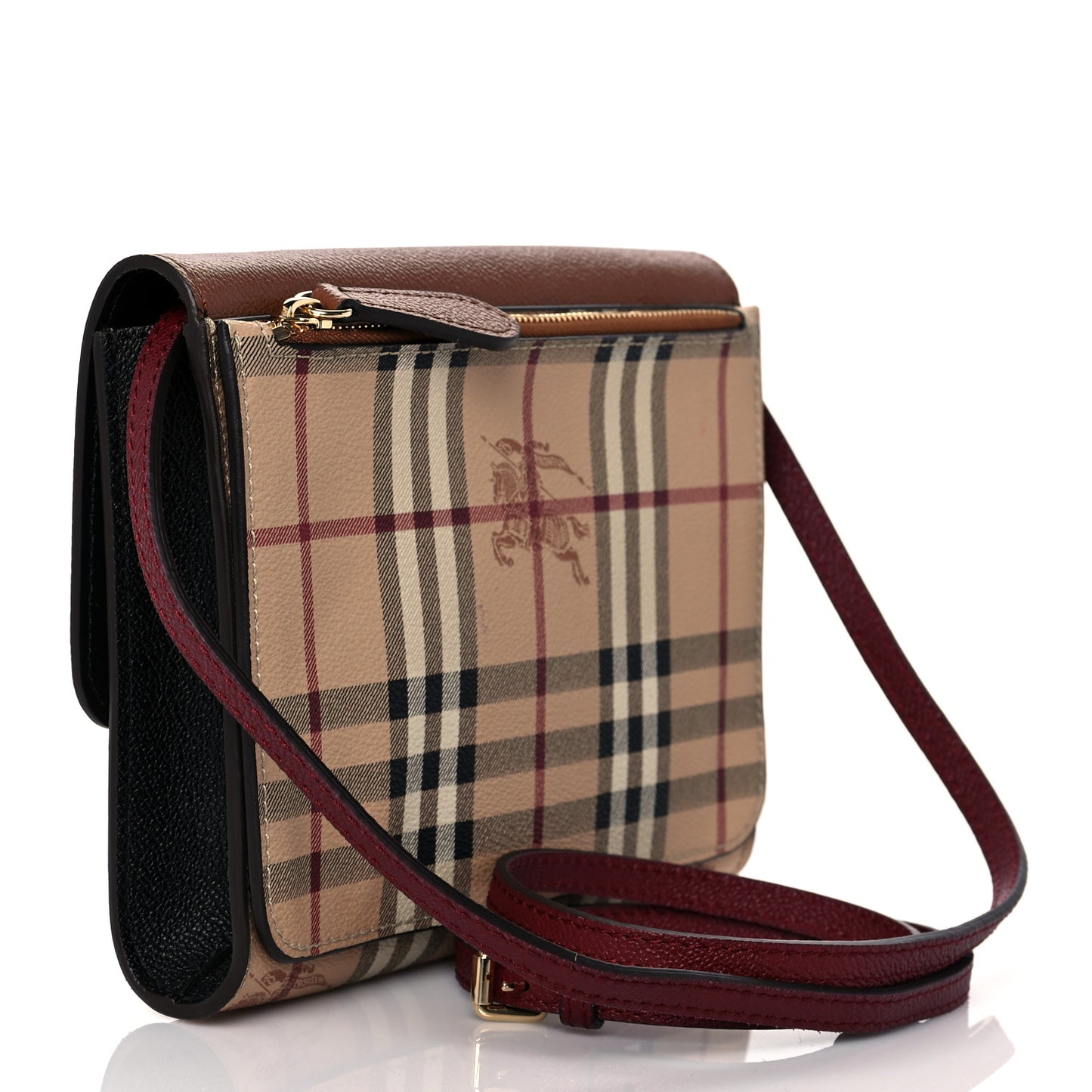 Haymarket Check Small Loxley Crossbody Bright Toffee