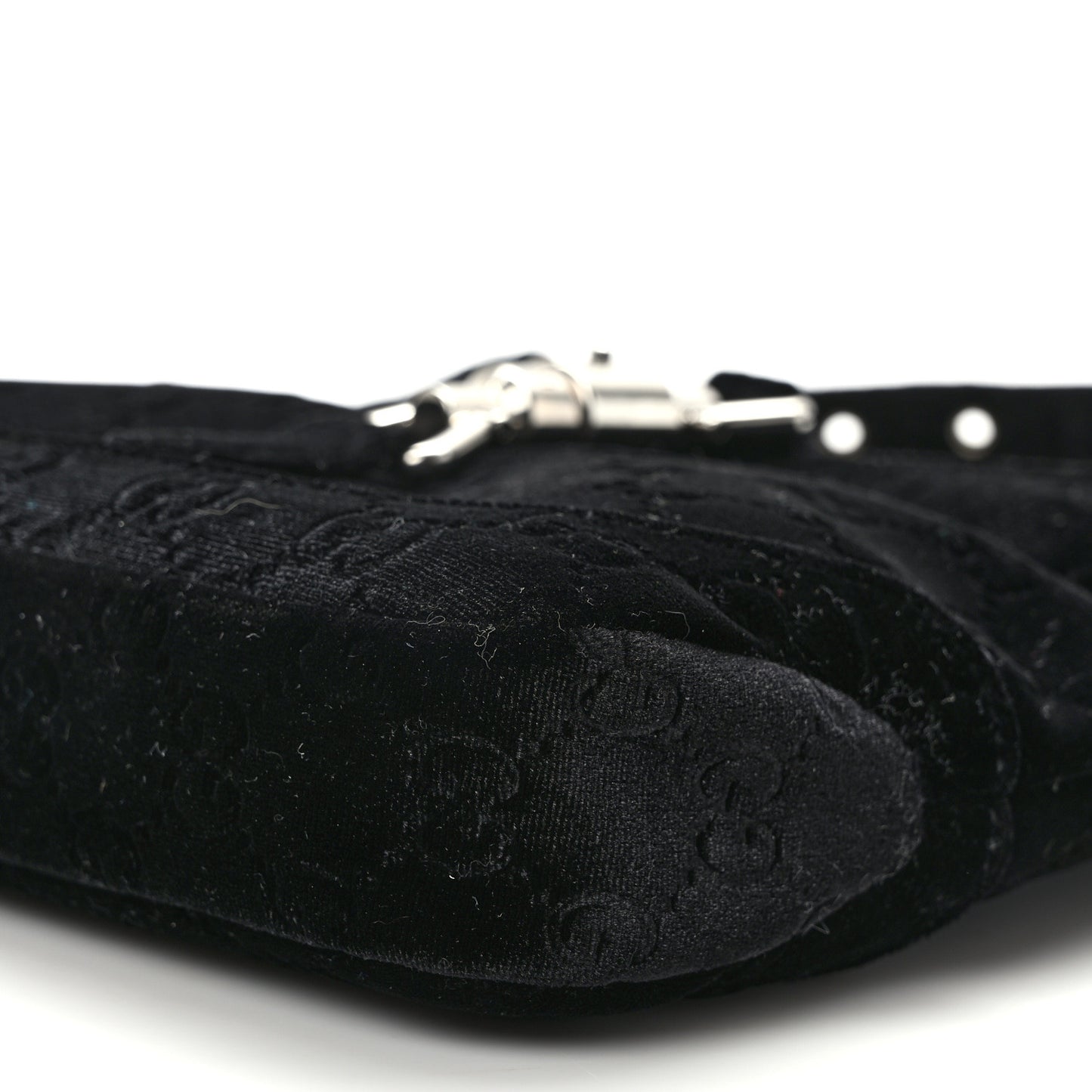 New Velvet Ashmir GG Monogram Small Jackie 1961 Hobo Black