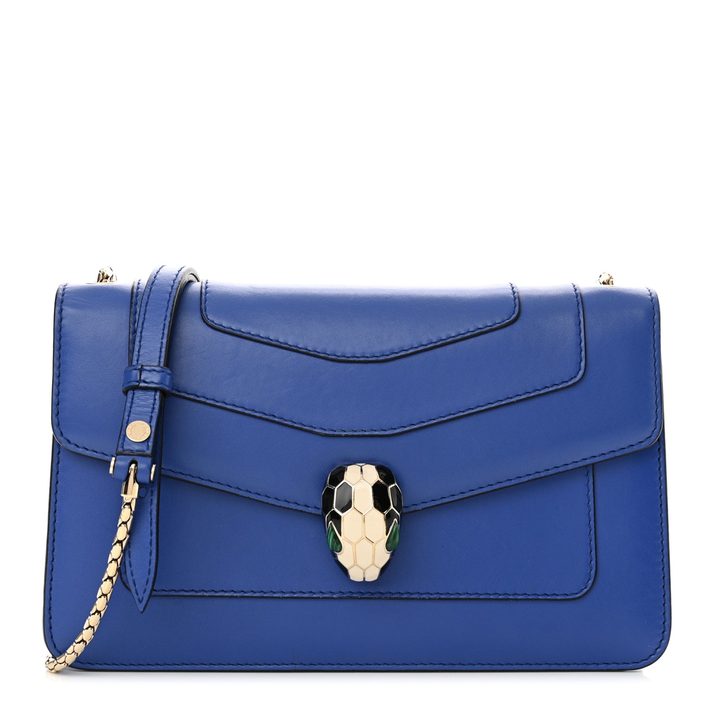 Calfskin Serpenti Forever Crossbody Bag Blue