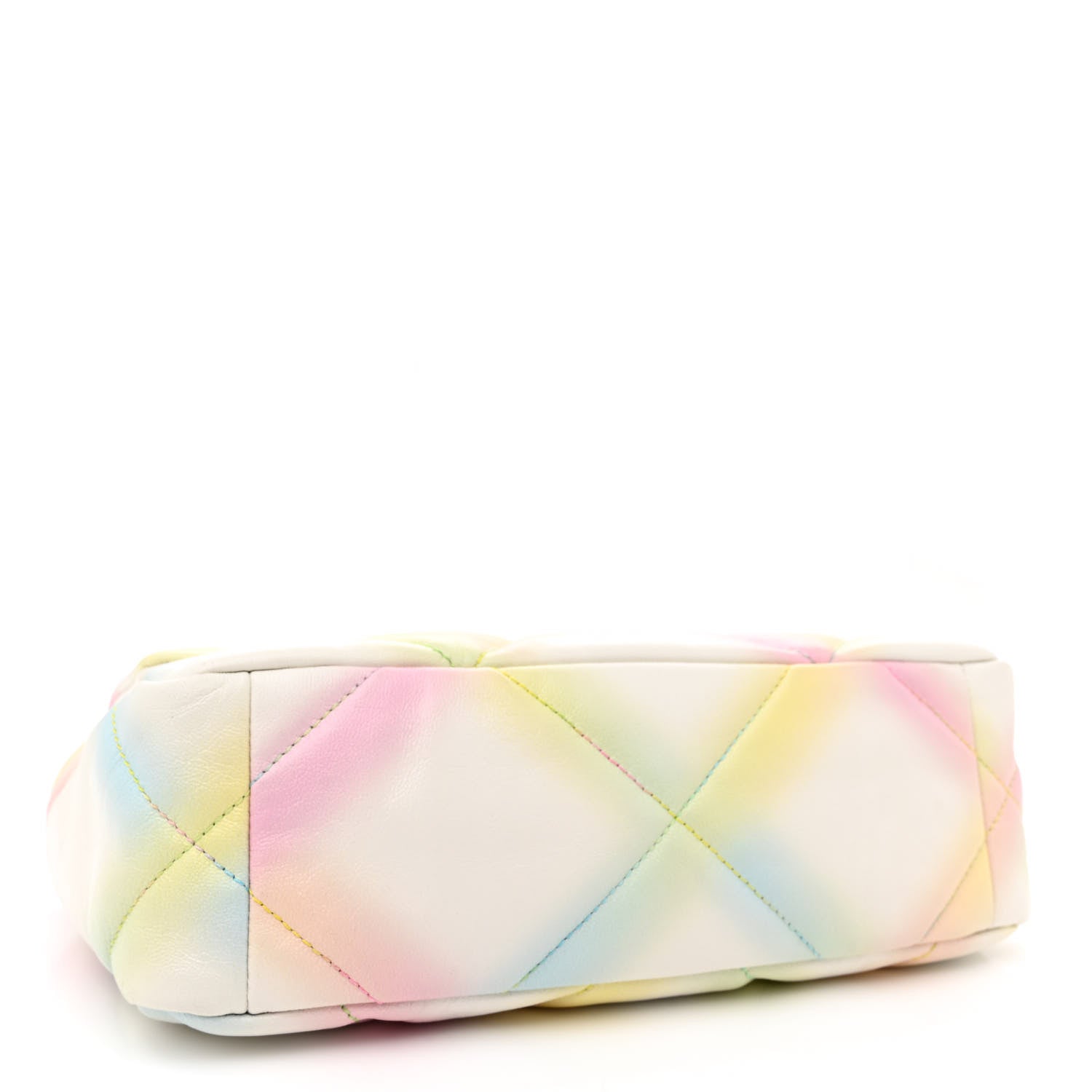 Chanel Printed Goatskin Quilted Medium Chanel 19 Flap White Multicolor 4 of 11
