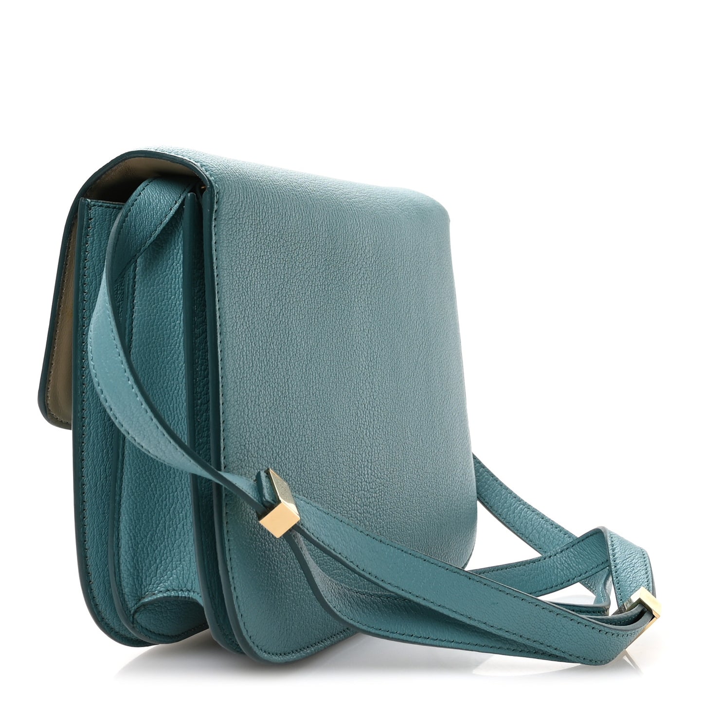 Goatskin Medium Classic Box Flap Bag Antarctic