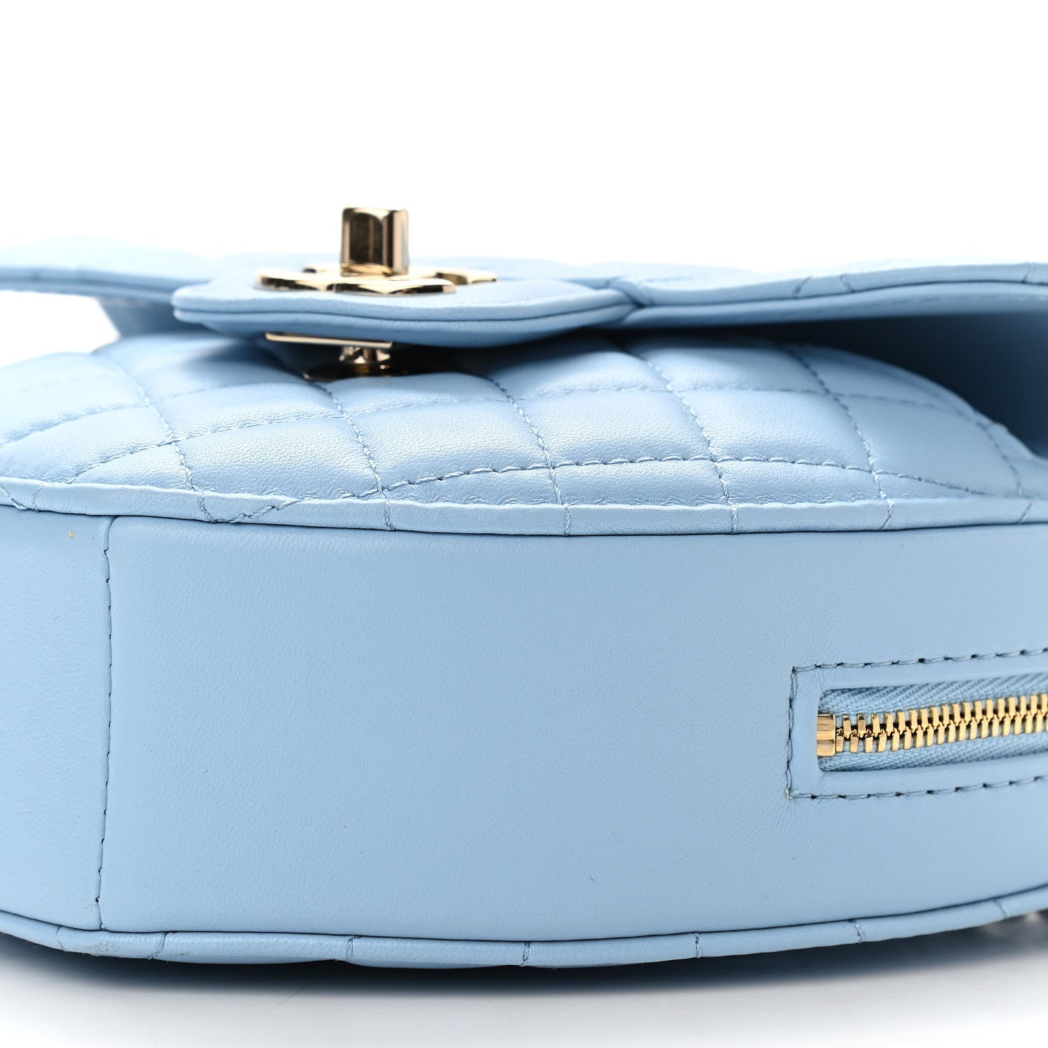 Chanel Lambskin Quilted CC In Love Heart Bag Light Blue 9 of 10