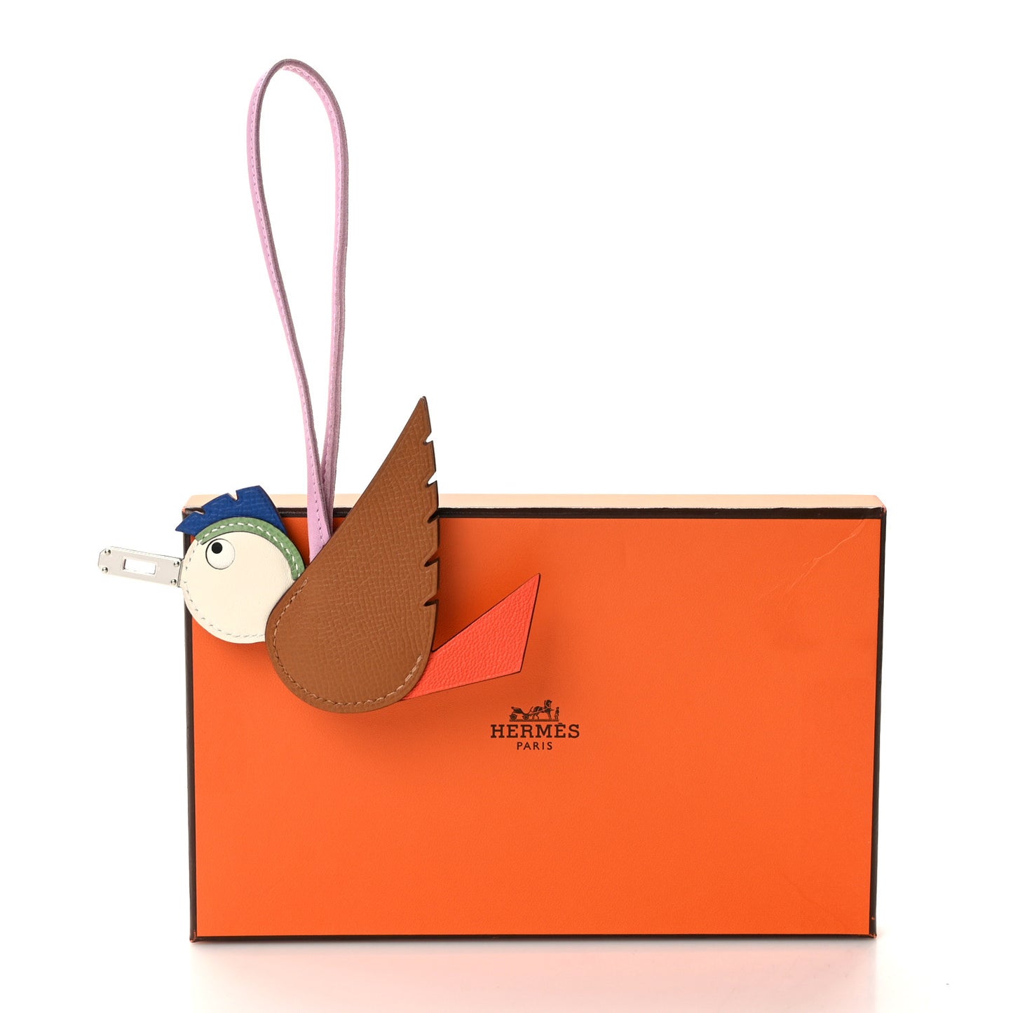 Epsom Swift Chevre Mysore Birdy Bag Charm Mauve Sylvestre Vert Poppy Gold Nata Craie
