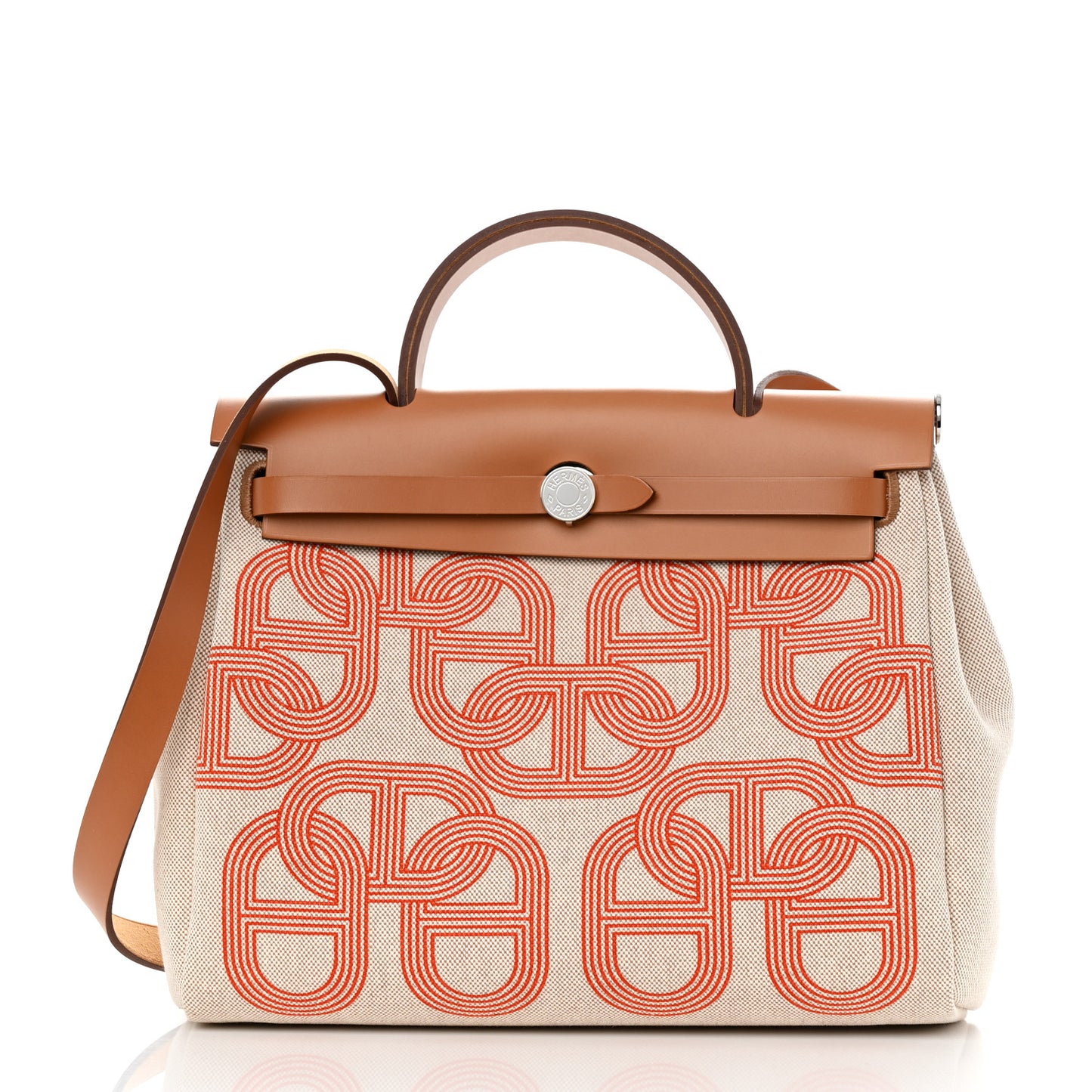 H Plume Canvas Vache Hunter Circuit 24 Herbag Zip Retourne 31 Orange Mecano Ecru Beige Naturel