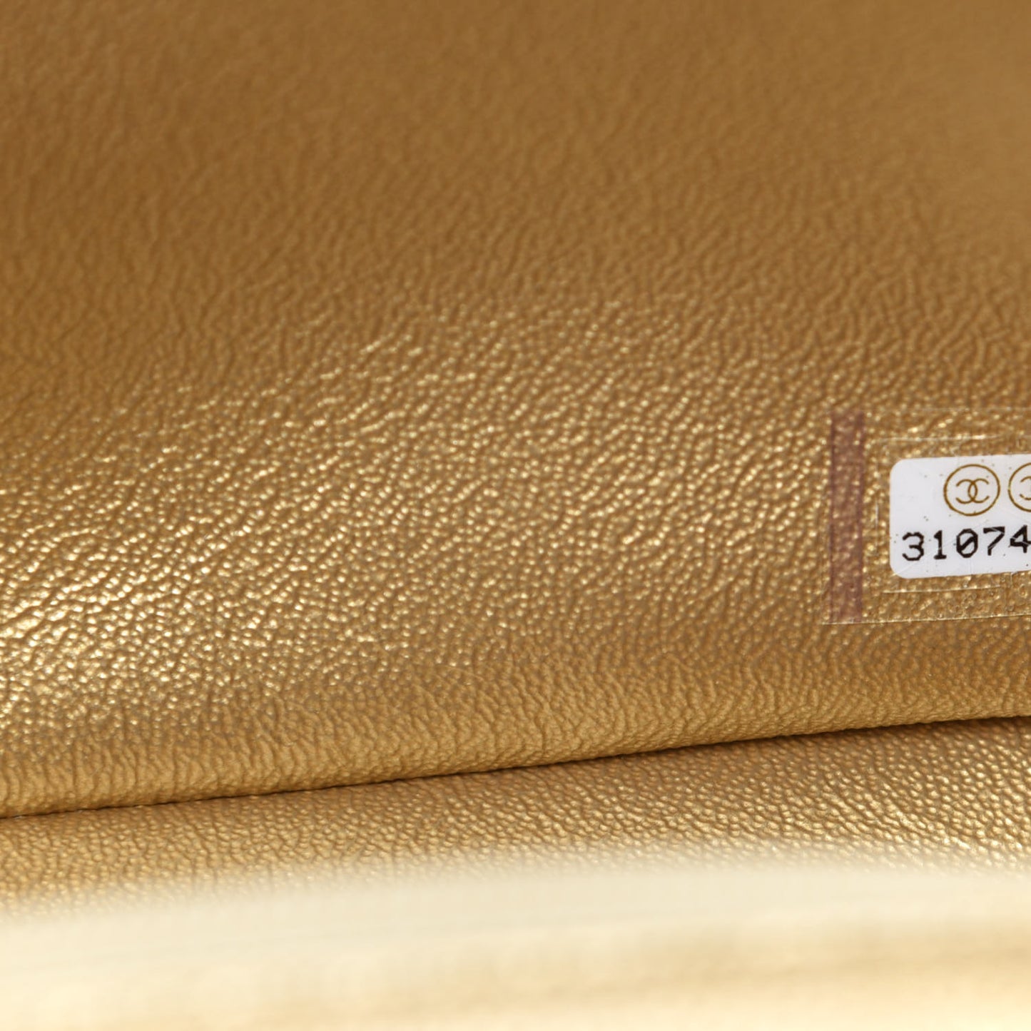 Metallic Caviar Quilted Mini Top Handle Rectangular Flap Gold