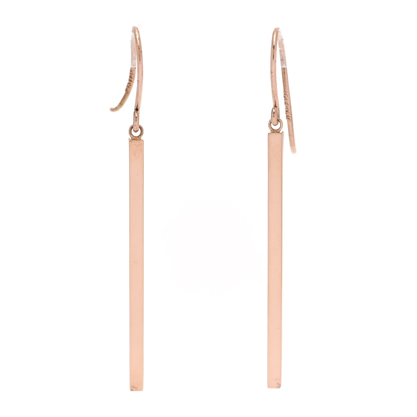 18K Rose Gold Stick Earrings