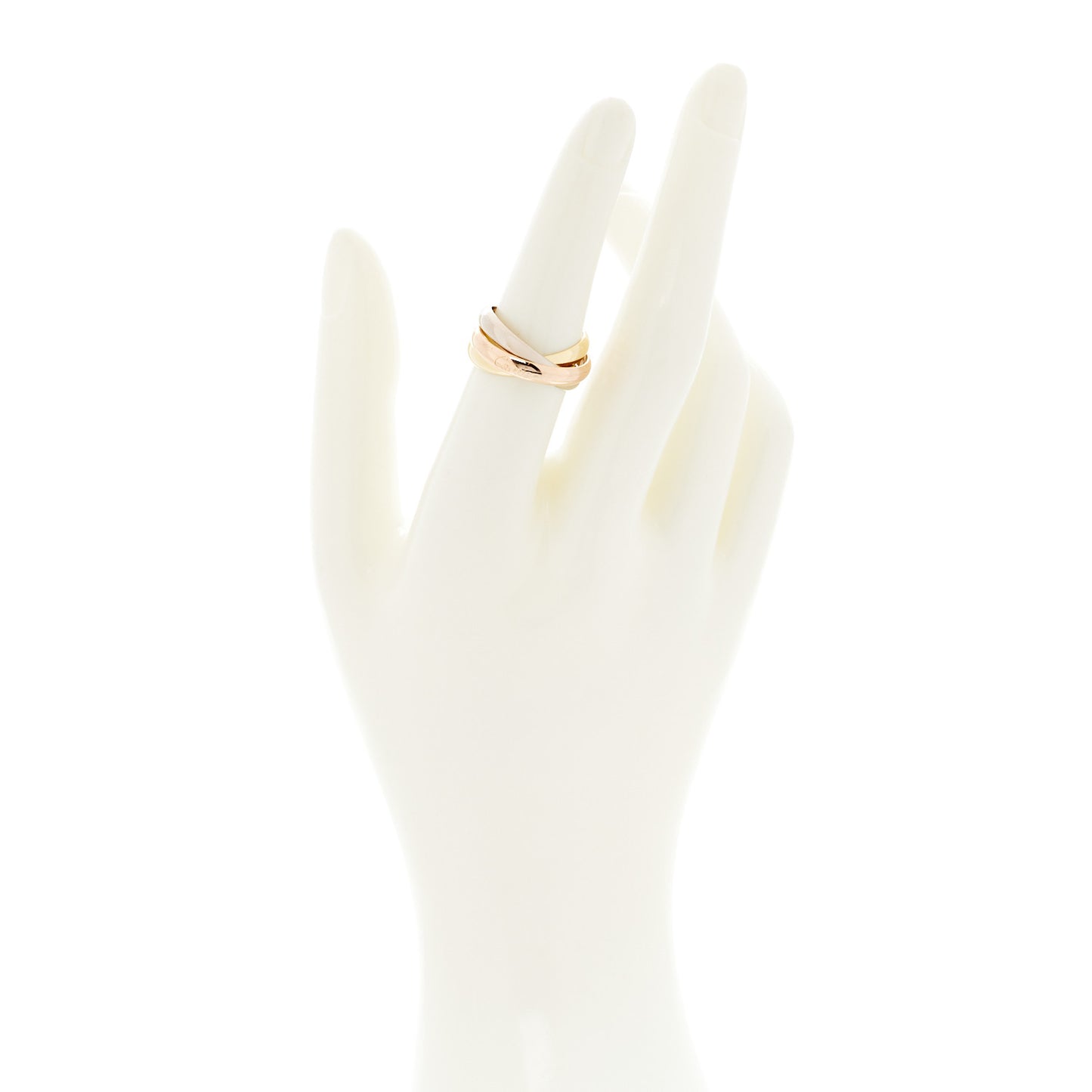 18K Pink Yellow White Gold Classic Trinity Ring 55 7.25