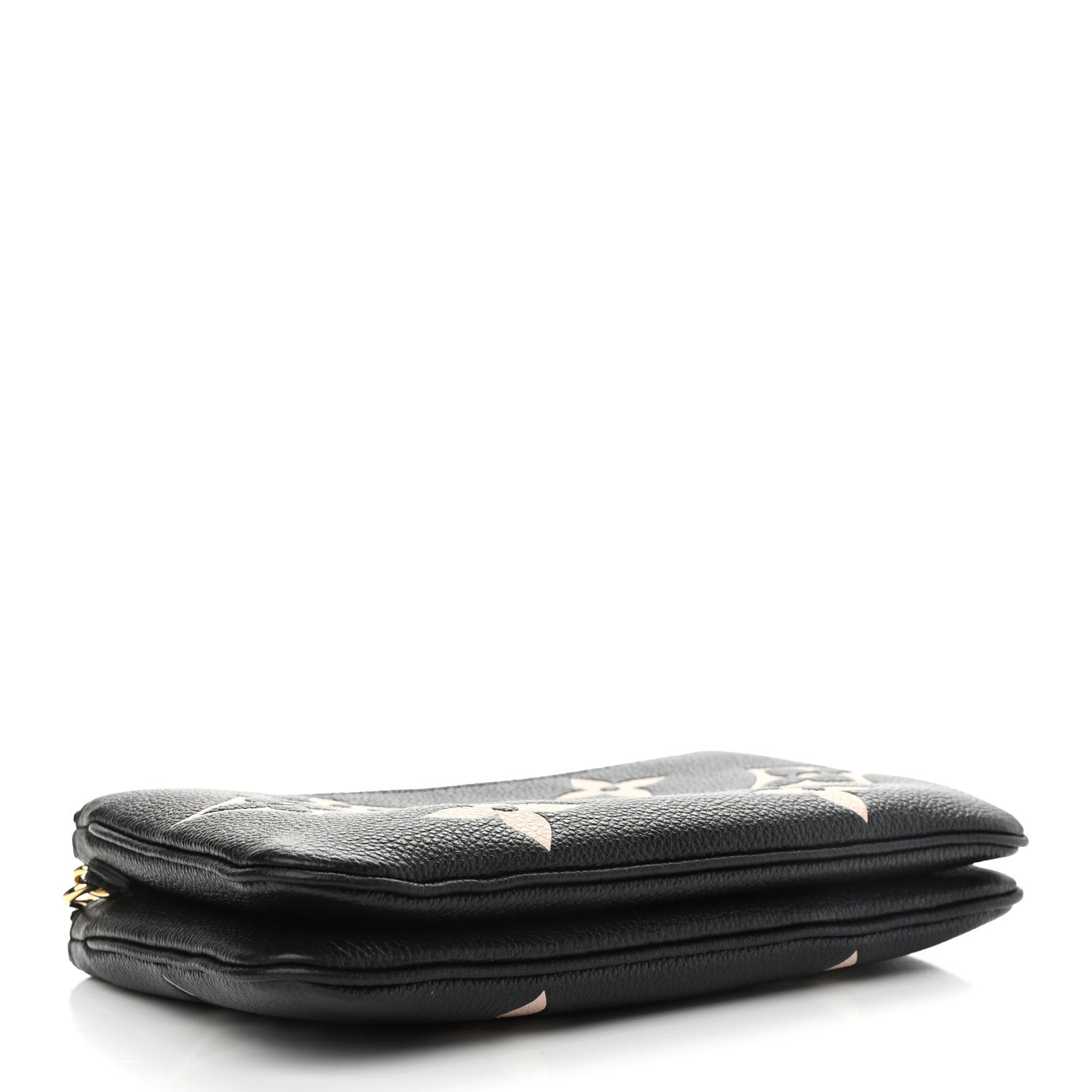 Louis Vuitton Empreinte Monogram Giant Double Zip Pochette Black Cream 4 of 9