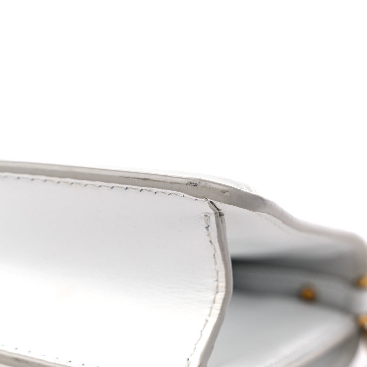 Smooth Calfskin Small Devotion Envelope Top Handle Bag White
