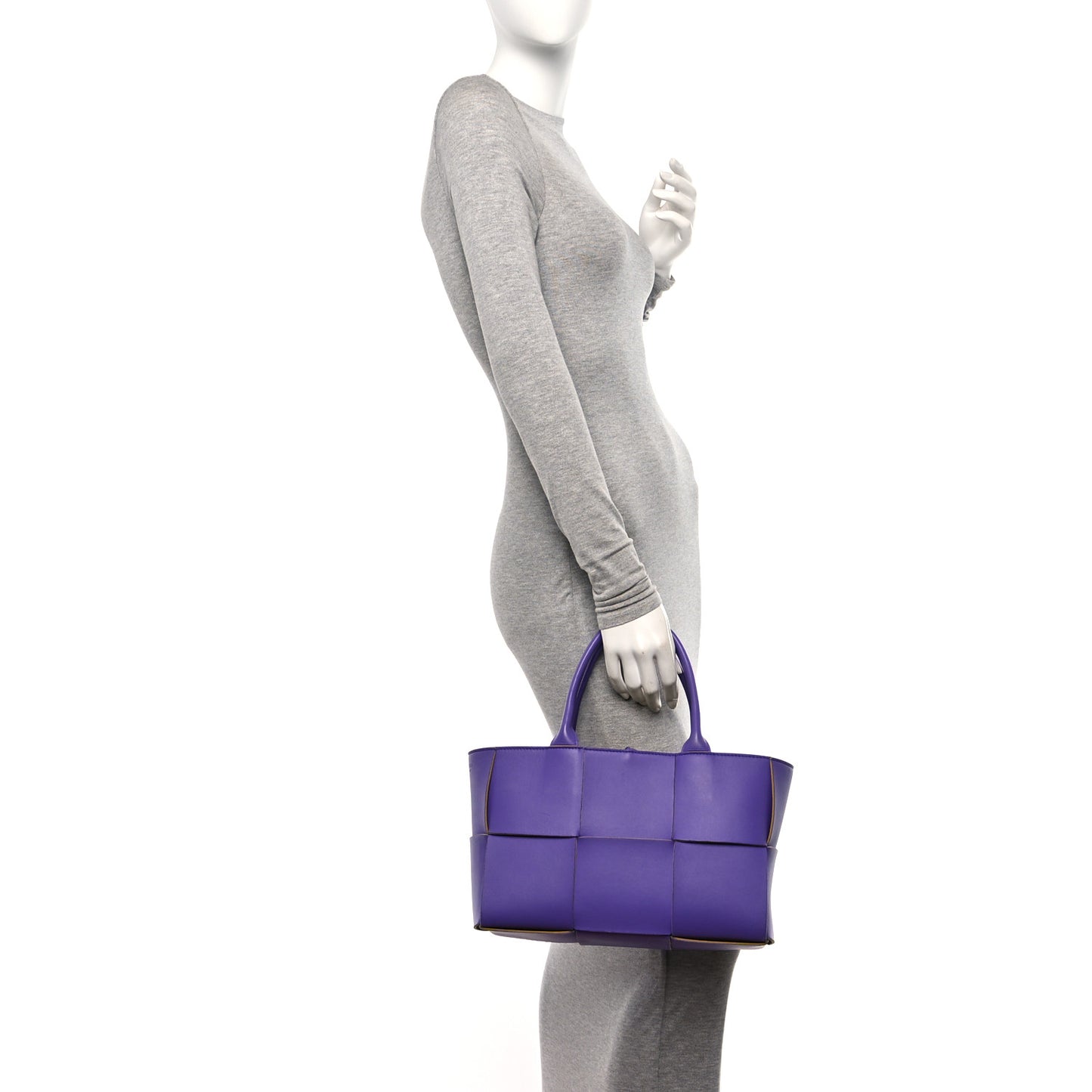 Nappa Maxi Intrecciato Small Arco Tote Purple